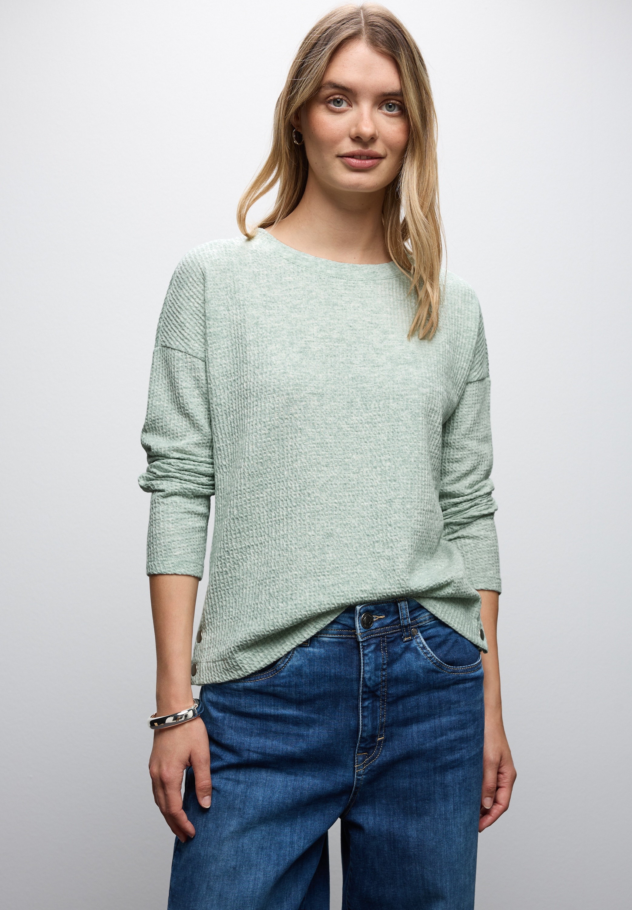 STREET ONE Langarmshirt, im soften Baumwoll-Mix günstig online kaufen