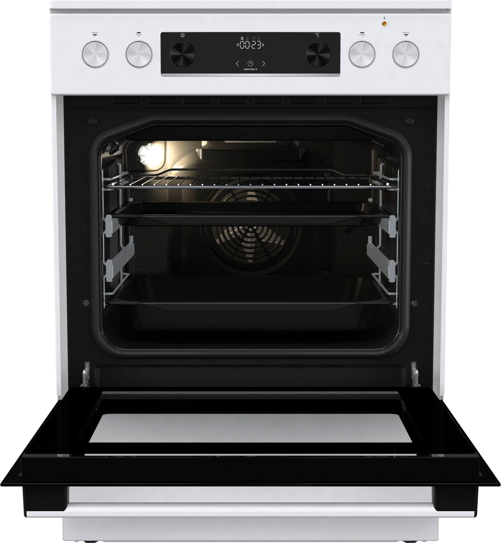 GORENJE Elektro-Standherd »GECS6C70WPA«, mit 2-fach-Teleskopauszug, Aqua Clean, Knusprig genießen – ganz ohne Extra-Kalorien - dank AirFry-Funktion