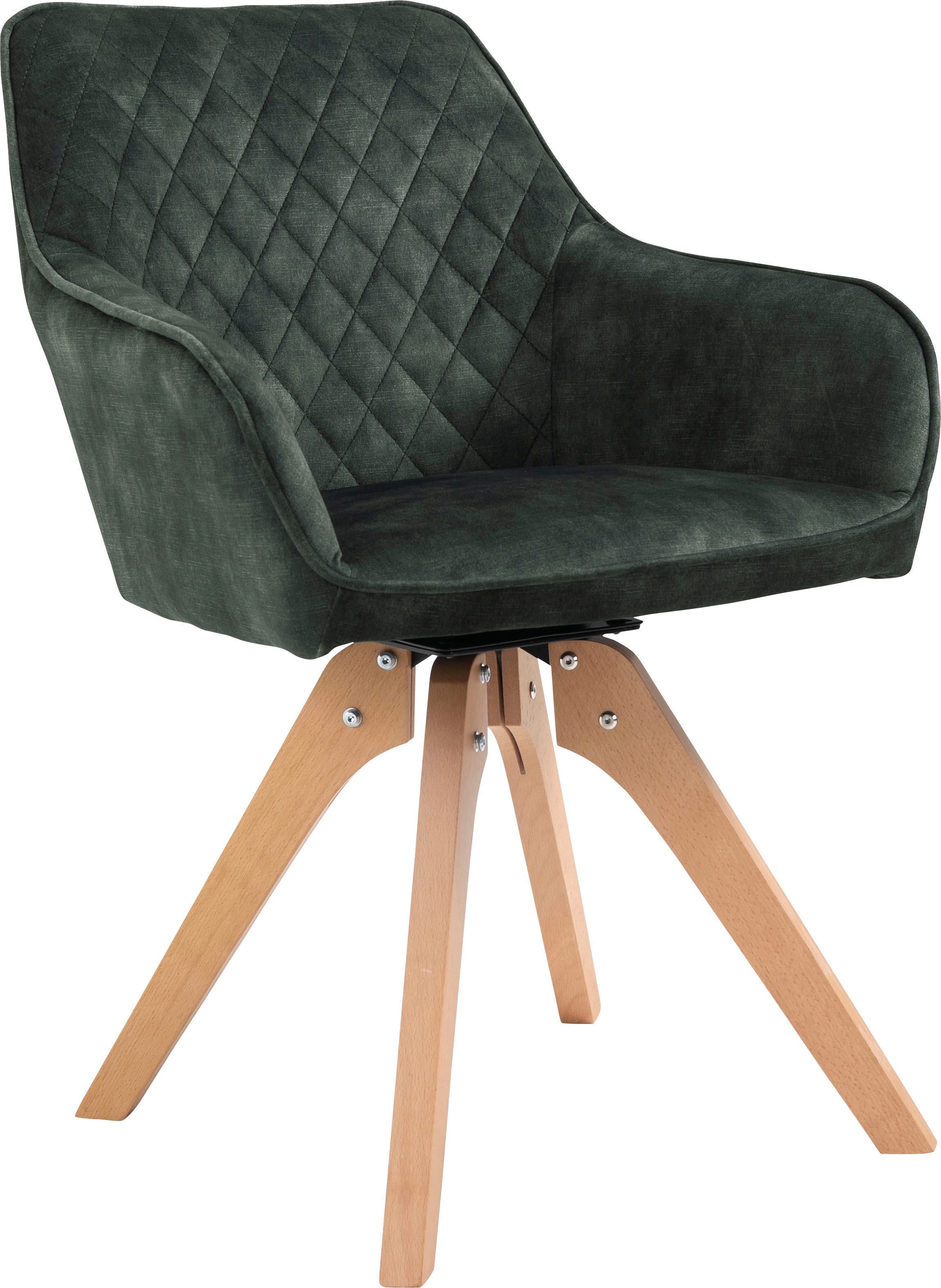 SalesFever Essgruppe, (5-tlg.), Tischbreite 160 cm, Stühle 180° drehbar, mit Samtverlours