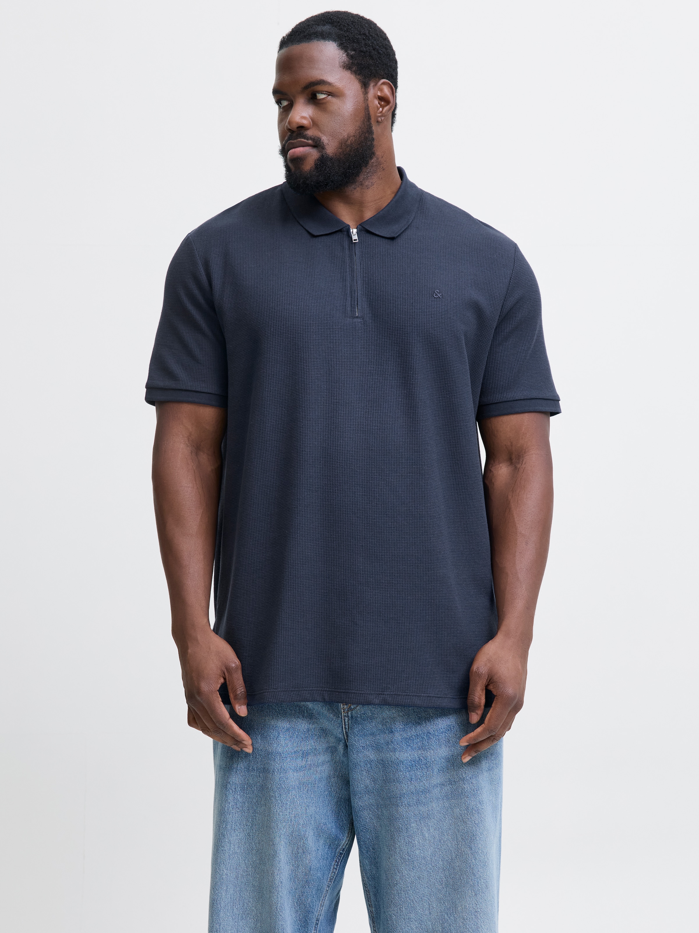 Jack & Jones PlusSize Poloshirt "JJEAUSTIN ZIP POLO SS NOOS PLS" günstig online kaufen
