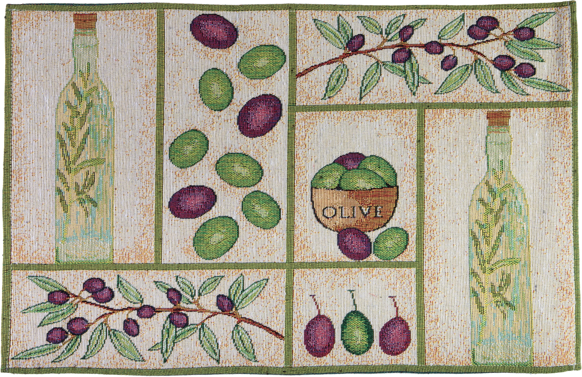 Platzset »Olivenöl«, (Set, 4 St.), Gobelin
