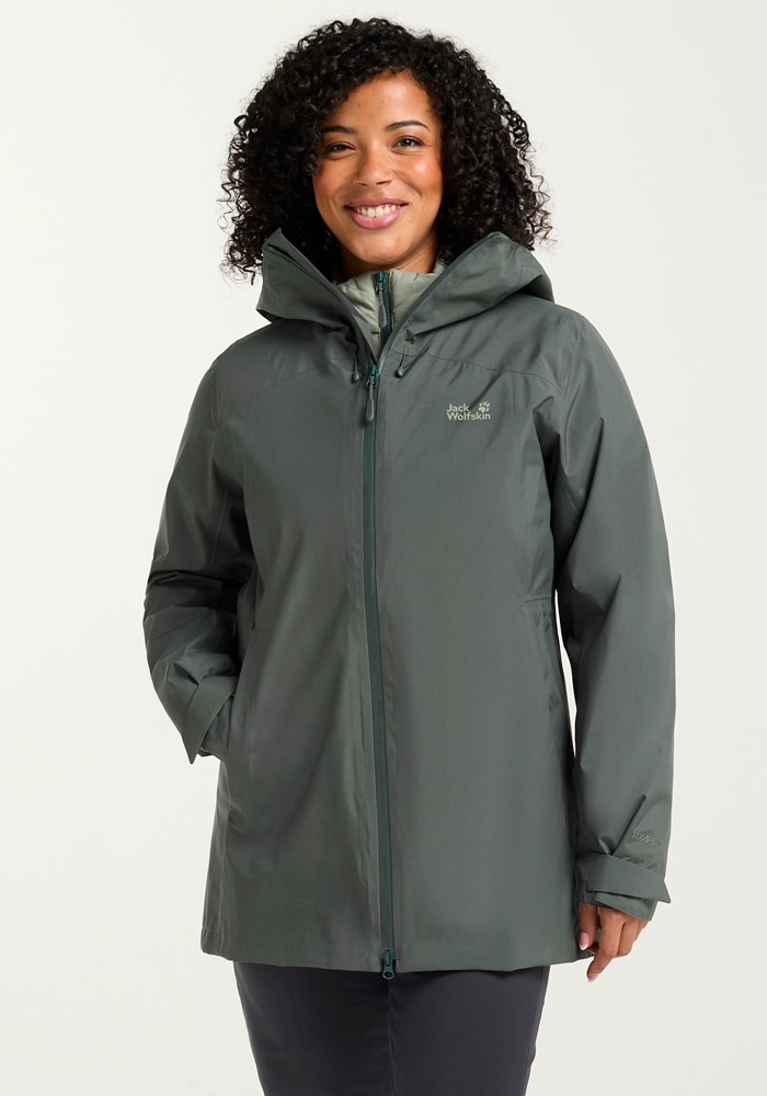 Jack Wolfskin 3-in-1-Funktionsjacke »ICECAPE 3IN1 DOWN JKT W RDS«, mit Kapuze