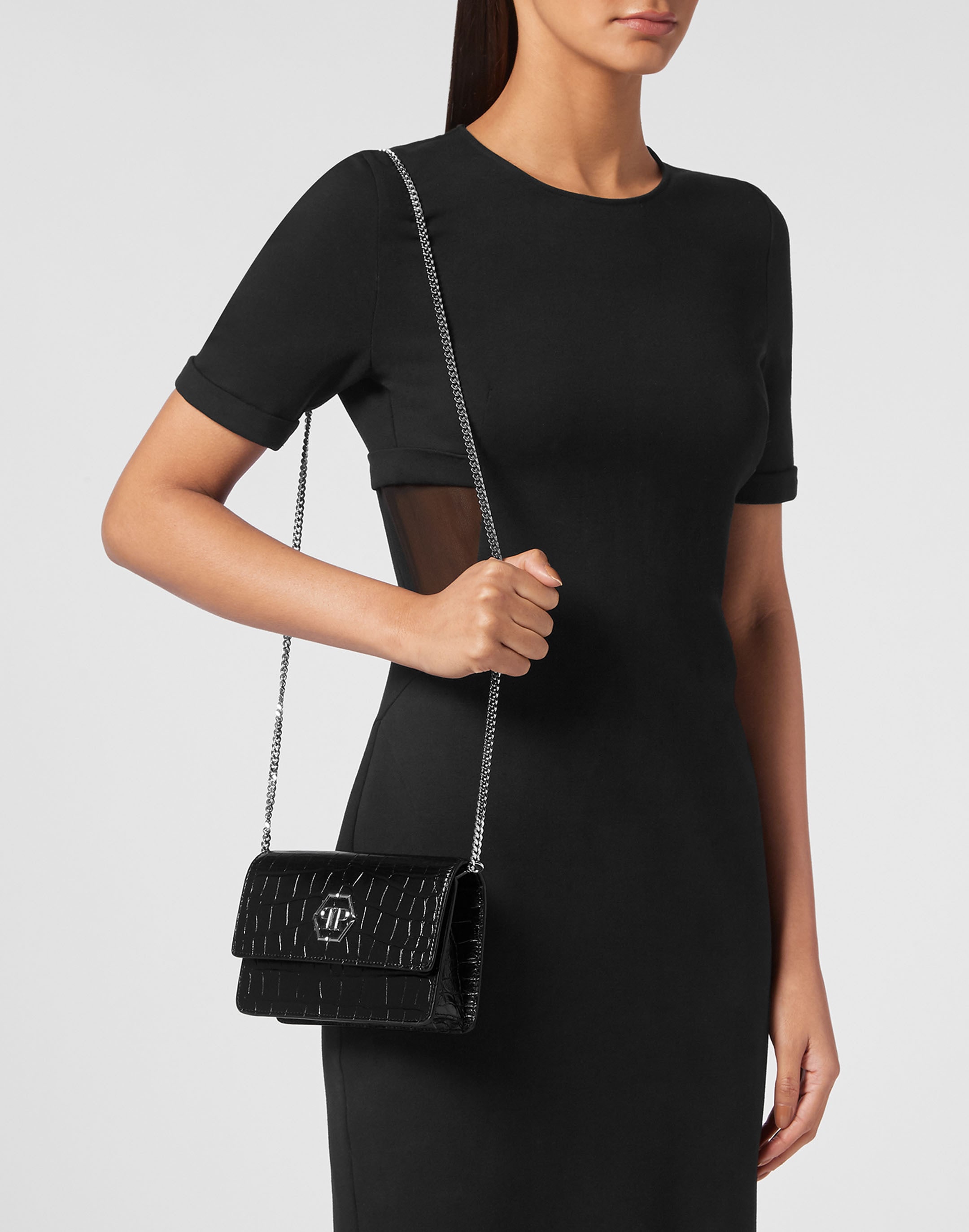 PHILIPP PLEIN Schultertasche »Hexagon Crocco Print«