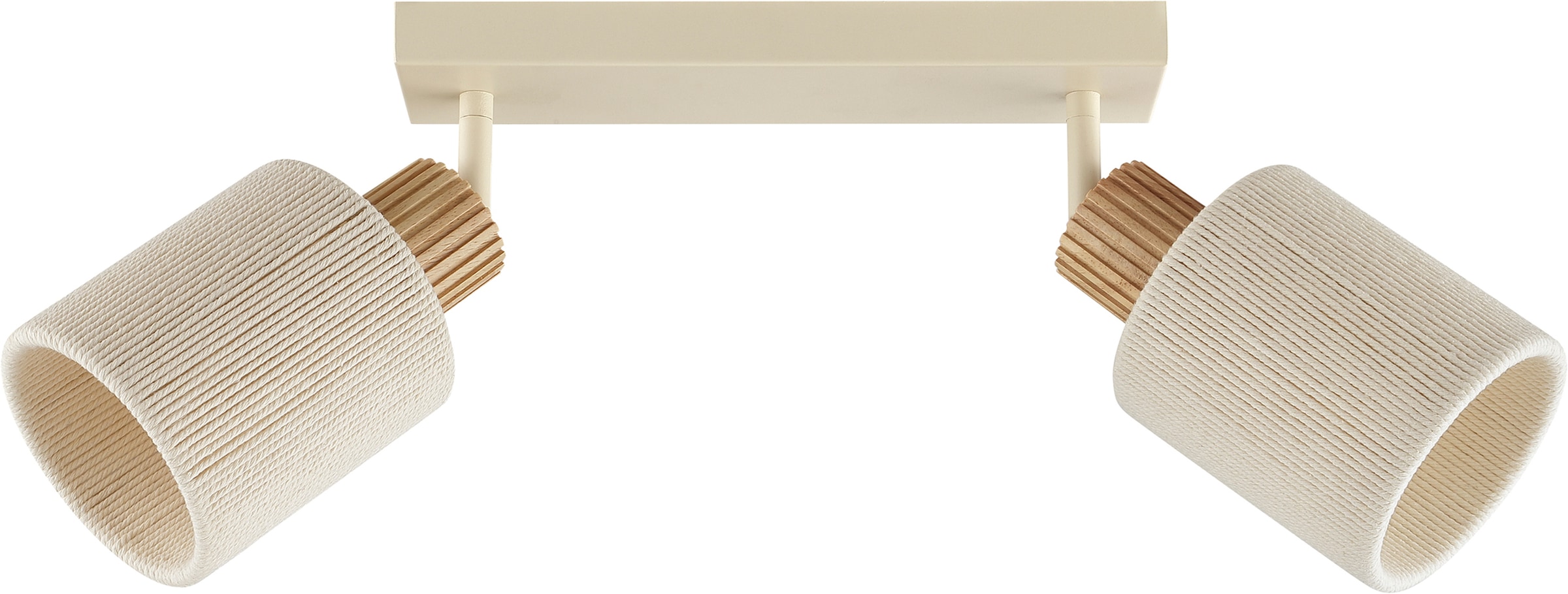 Brilliant Deckenstrahler »Arlo« E27 1 Stk. E27 Fassung, Strahler schwenkbar, Metall/Holz/Textil, beige