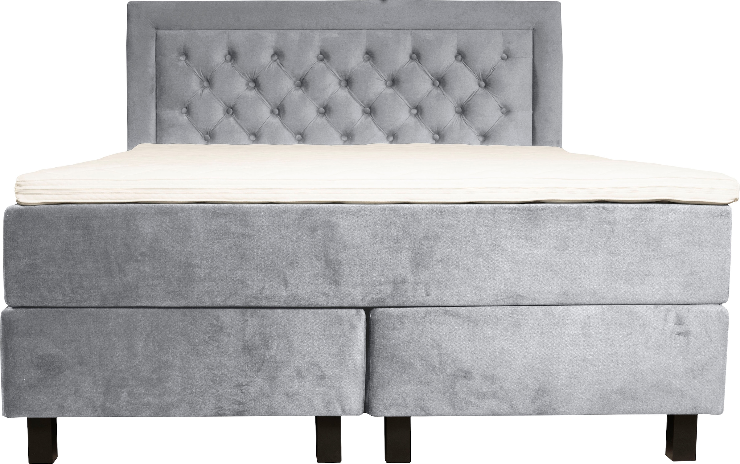Leonique Boxspringbett »Jeanne«, inkl. Topper mit Taschen-Federkernmatratze
