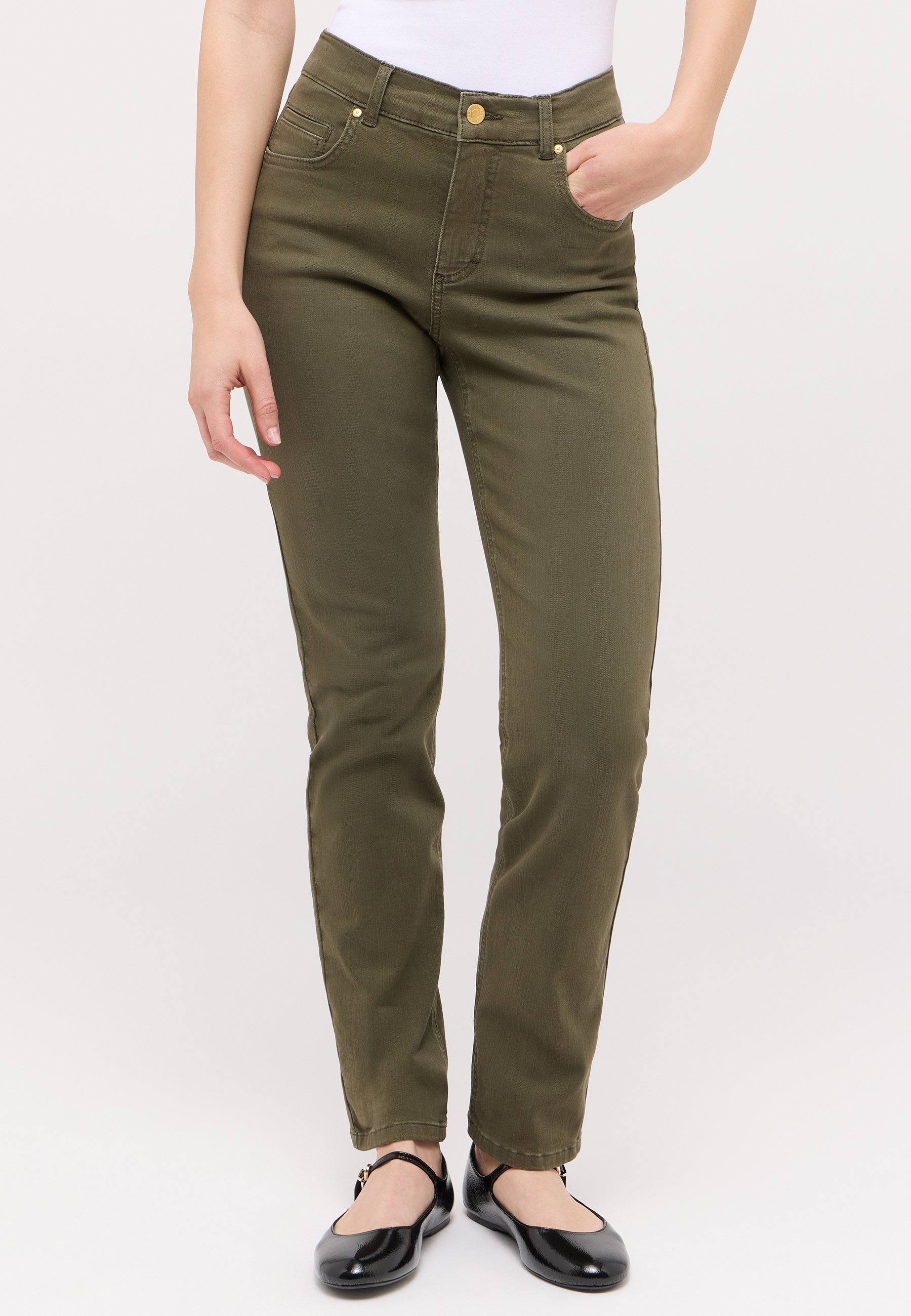 ANGELS Straight-Jeans "CICI" Straight-Schnitt, Slim fit Passform, aus Baumw günstig online kaufen