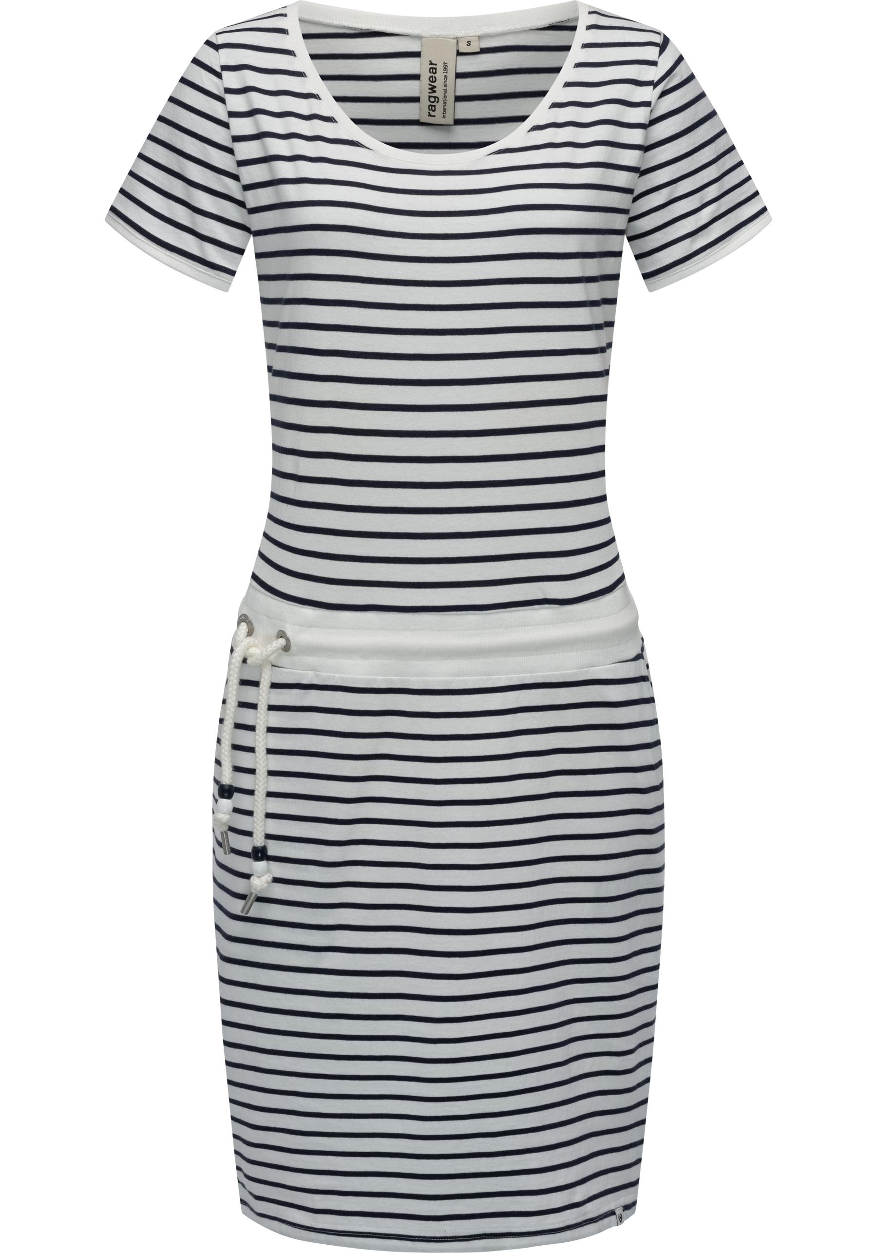 Ragwear Sommerkleid "Baomi" Eingrifftaschen gestreiftes Damen Minikleid mit günstig online kaufen