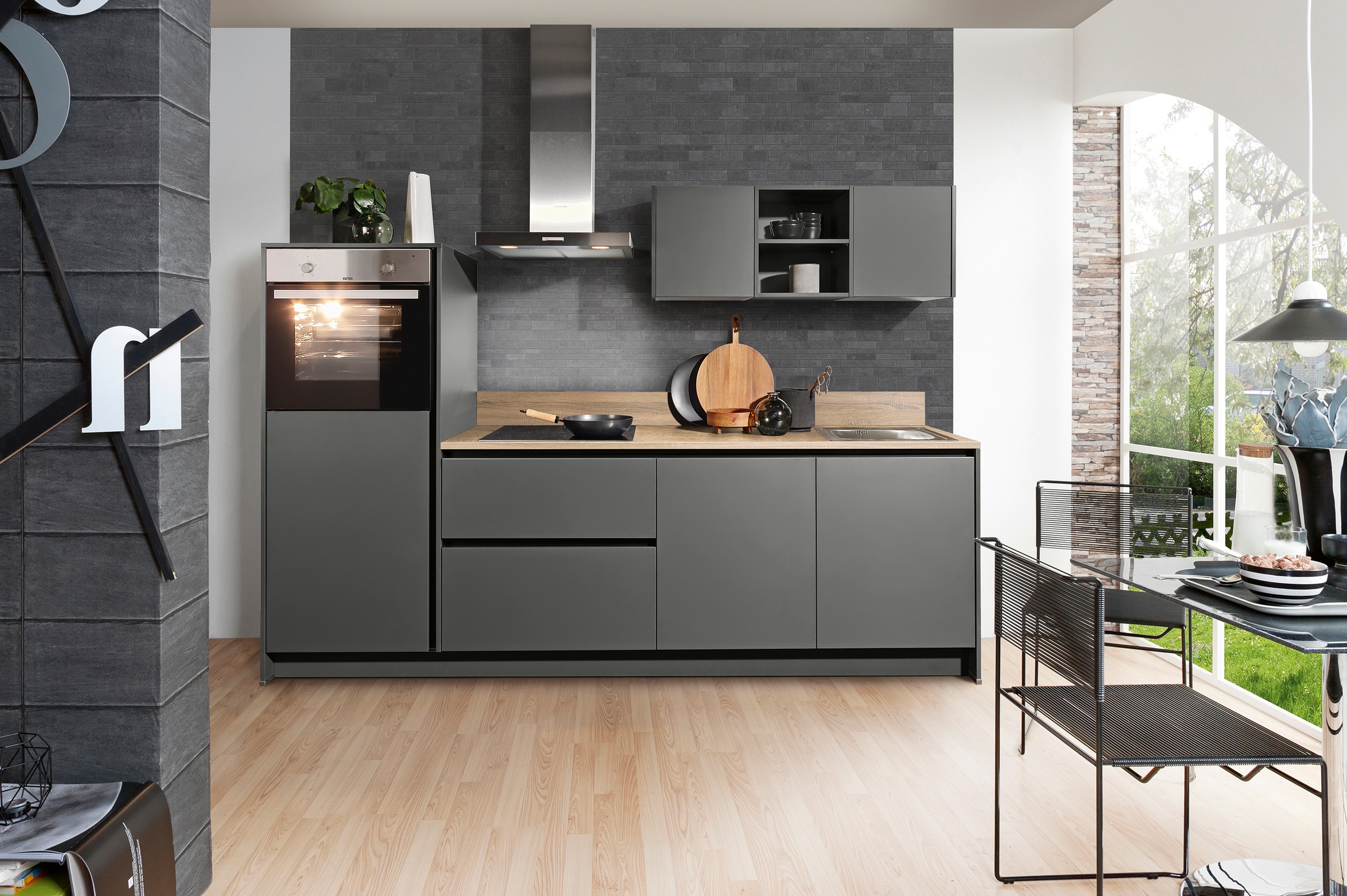 KOCHSTATION Küche "KS-Sakura, vormontiert, mit Vollauszügen und höhenverste günstig online kaufen