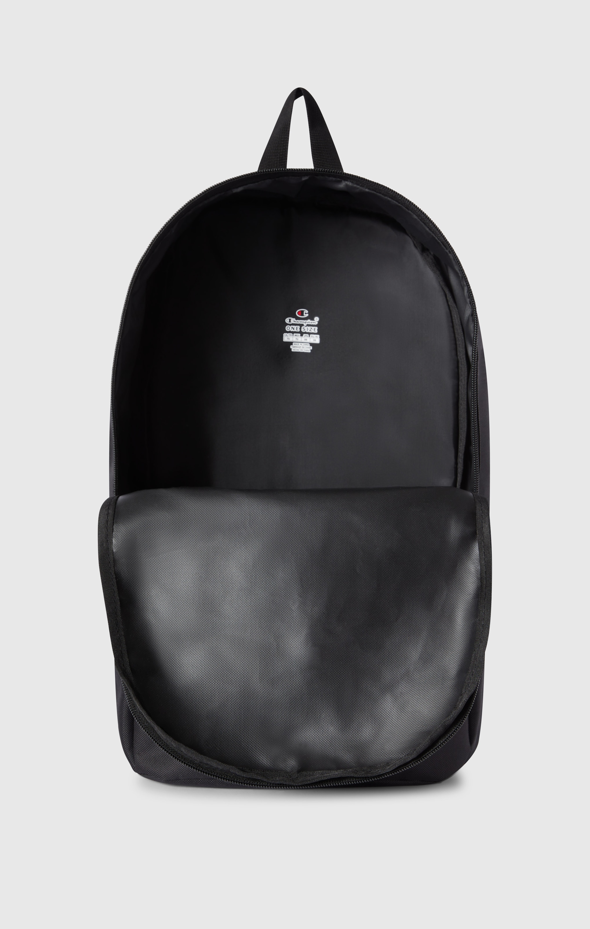 CHAMPION Rucksack "Back to school Backpack UNISEX 20L", schwarz, Rucksäcke, 20 Liter Volumen, mit 2 Seitentaschen und 1 Vordertasche