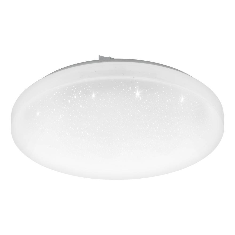 EGLO LED Deckenleuchte »FRANIA-S Deckenlampe, weiß, Kristalleffekt, geringe Aufbauhöhe«, 1 flammig, Leuchtmittel LED-Board | LED fest integriert, Wohzimmer, Küche, Esszimmer, Flur, modern, rund