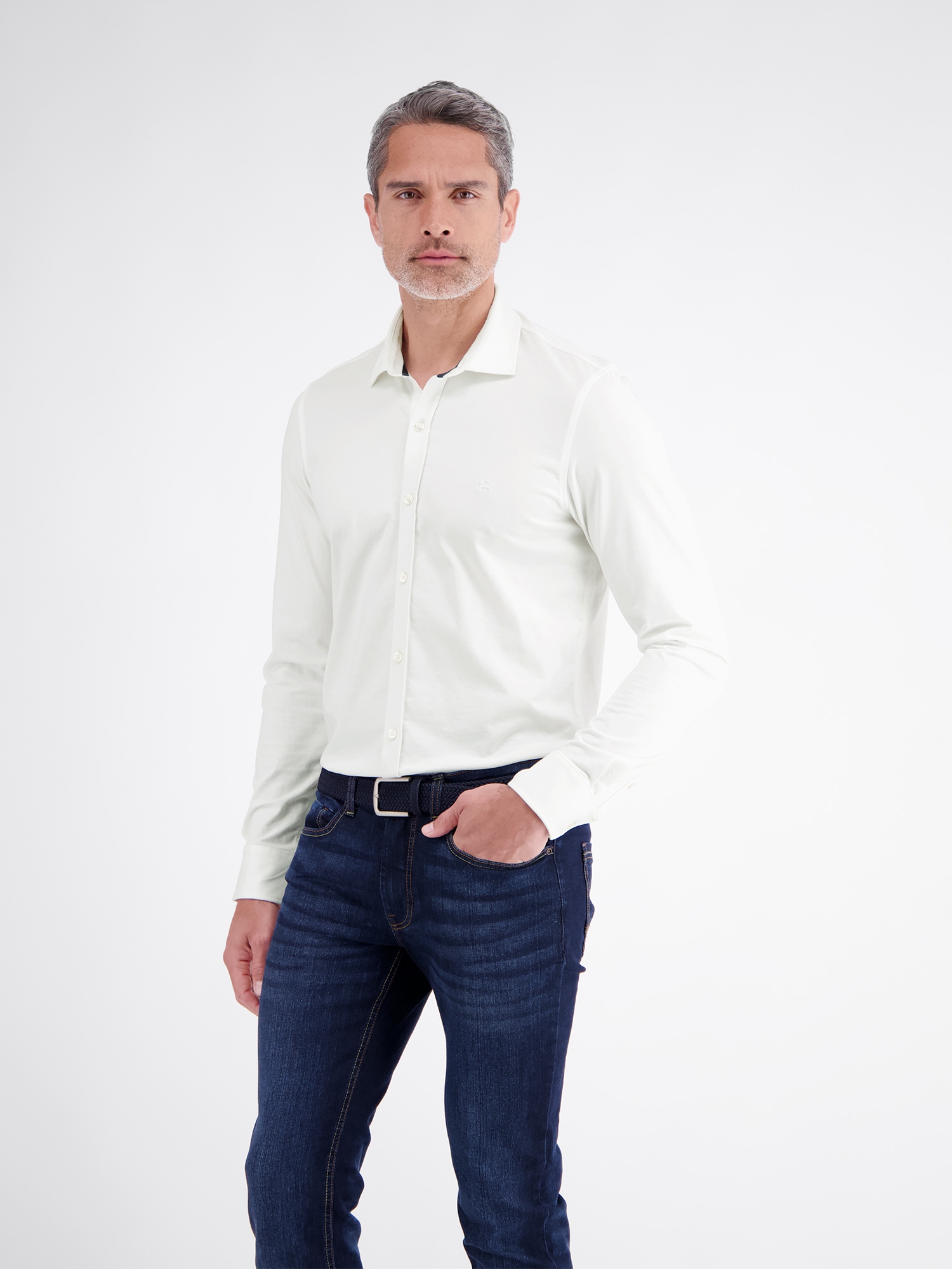 LERROS Langarmhemd »Dynamisches Herrenhemd aus luftigem Cool & Dry Mischgewebe«