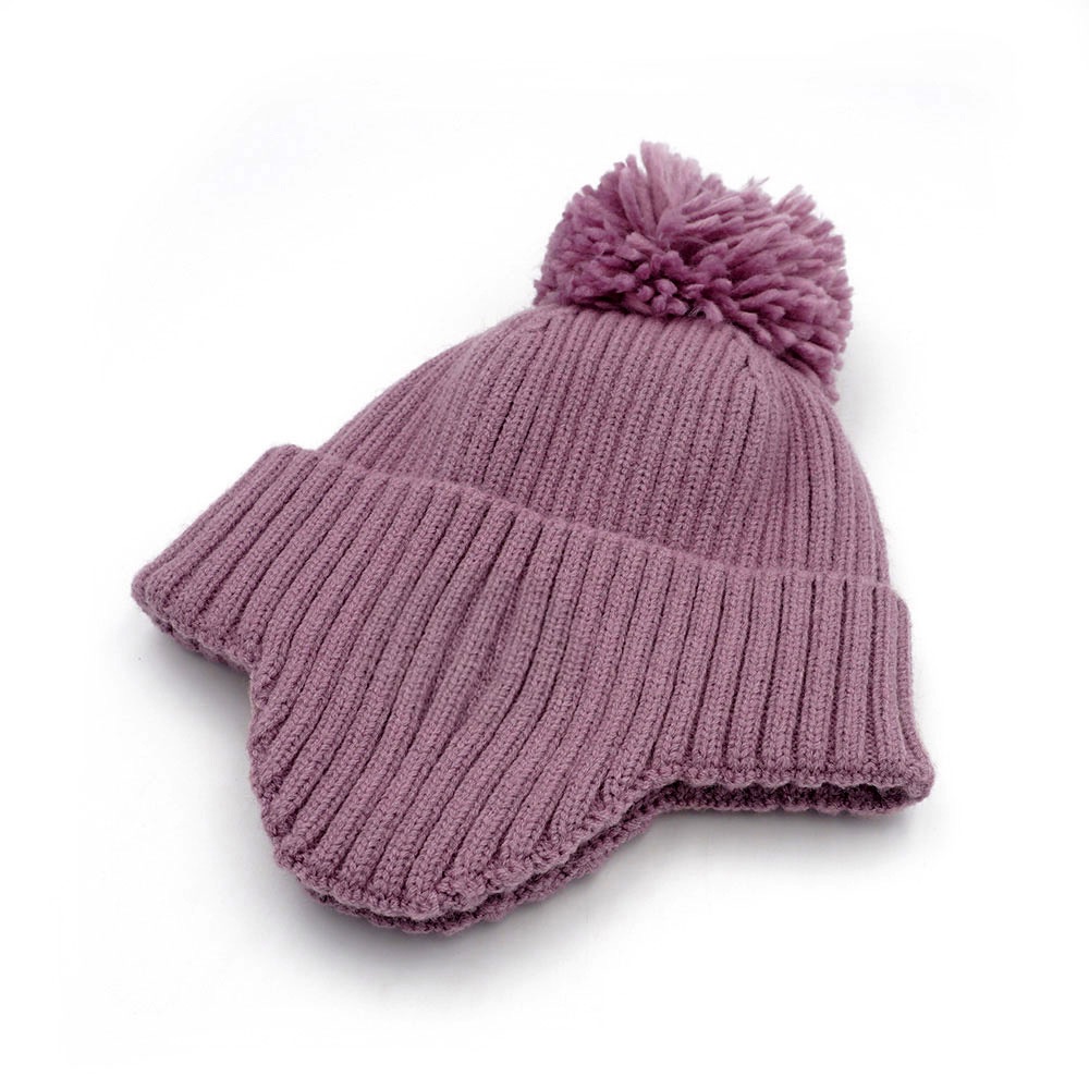 Thumbnail - MAXIMO Strickmütze wärmend, breiter Umschlag, Ohrenklappen, Bommel