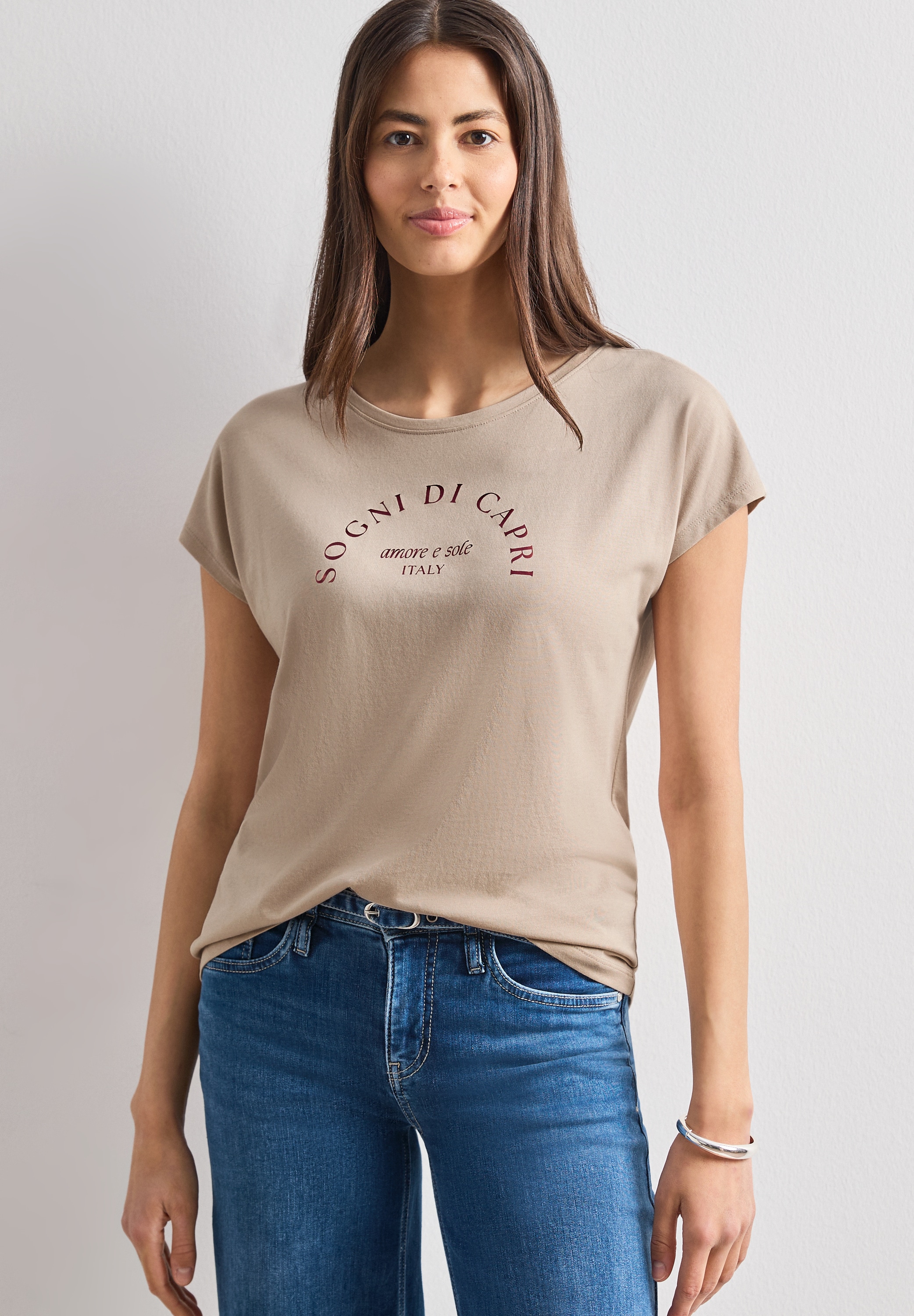 STREET ONE T-Shirt aus softem Materialmix