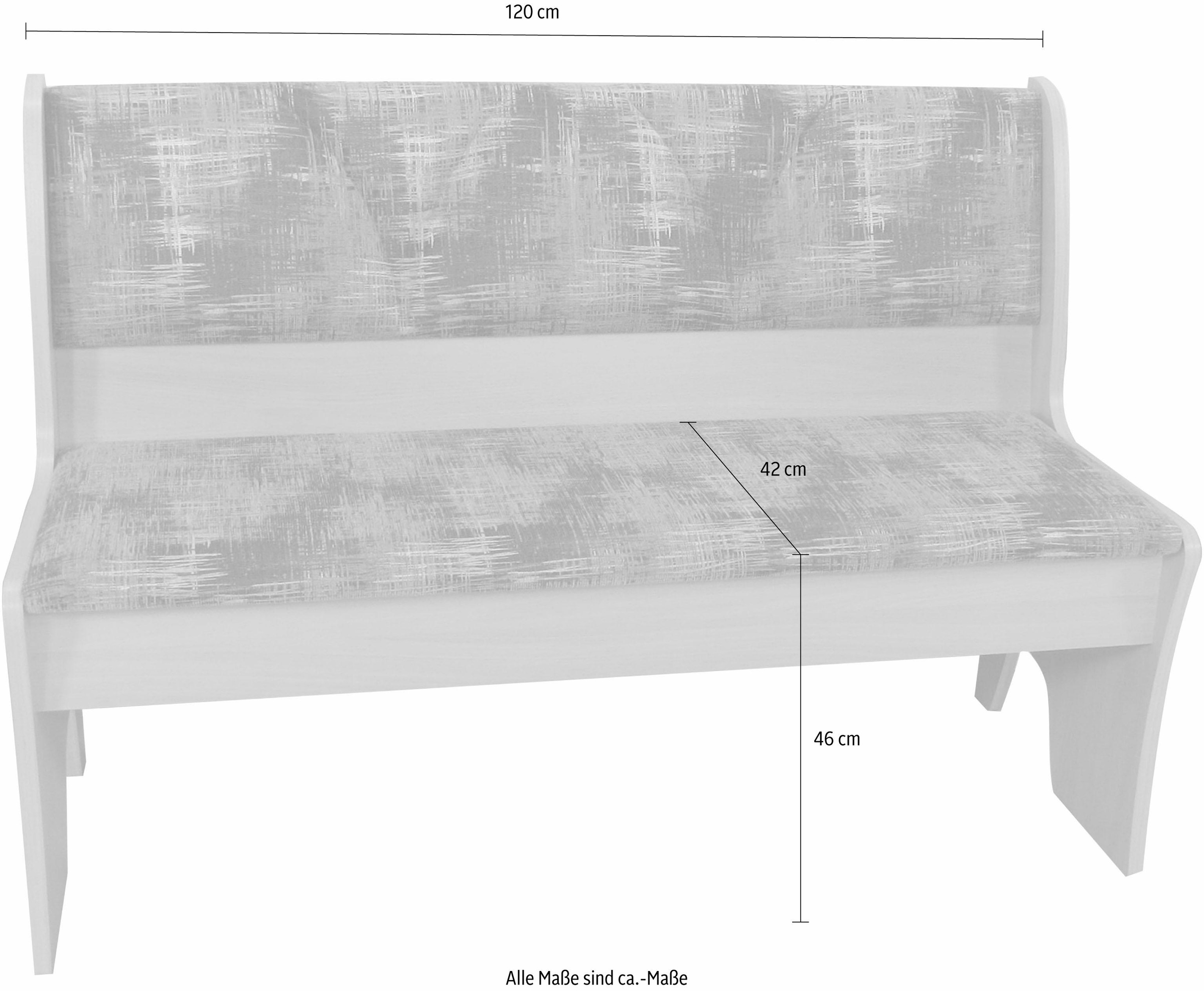 Home affaire Polsterbank »Halle«, Breite 120 cm