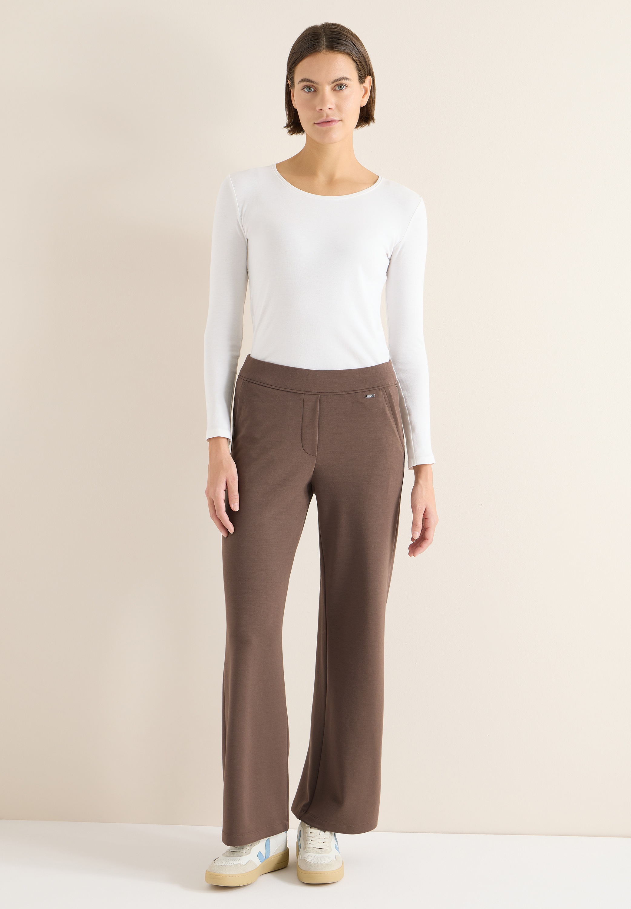 Stoffhose CECIL, Damen, Gr. S, Länge 30, urban taupe, Stoff, 46% Modal, 46% Polyester, 8% Elasthan, unifarben, straight fit normal, Hosen Stoffhose, im elastischen Materialmix 2