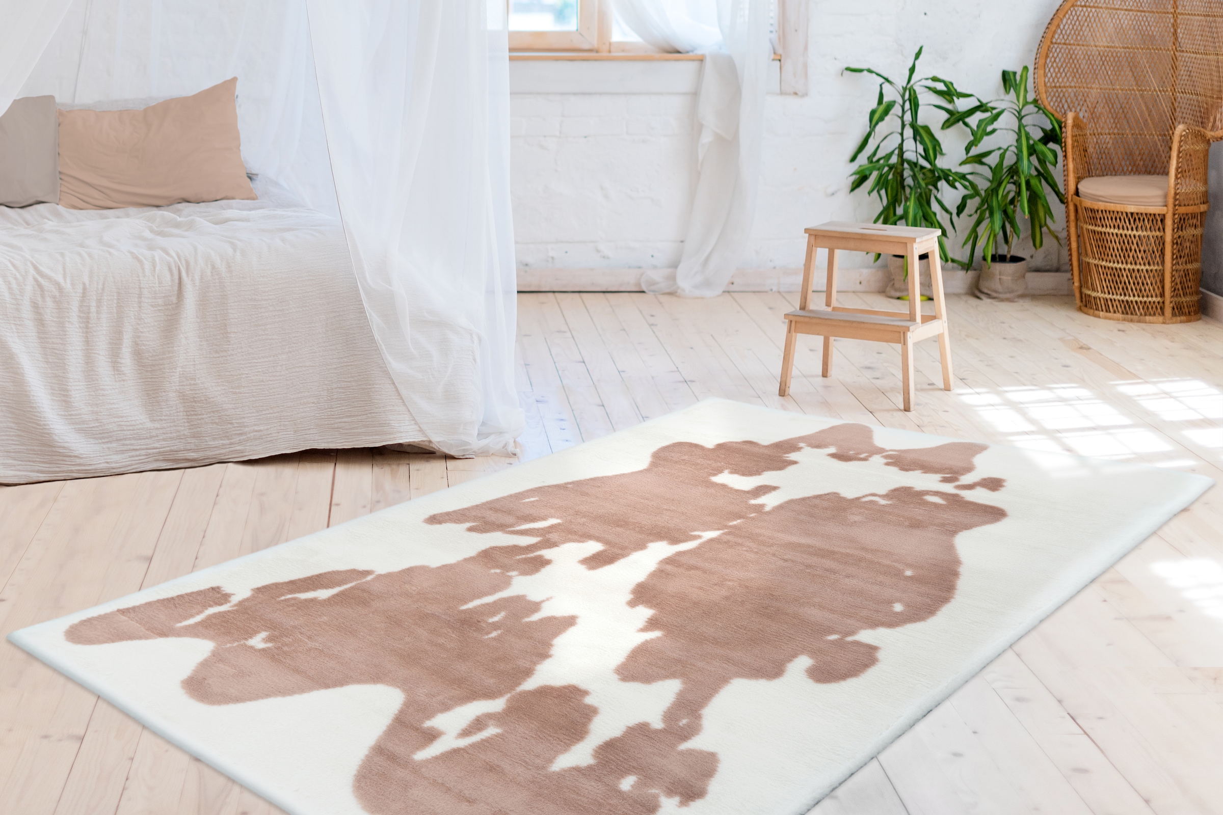 Arte Espina Teppich »Rabbit Animal 500« rechteckig 30 mm Höhe Kuscheliger Hochflorteppich, per Hand getuftet, mit Baumwollrücken