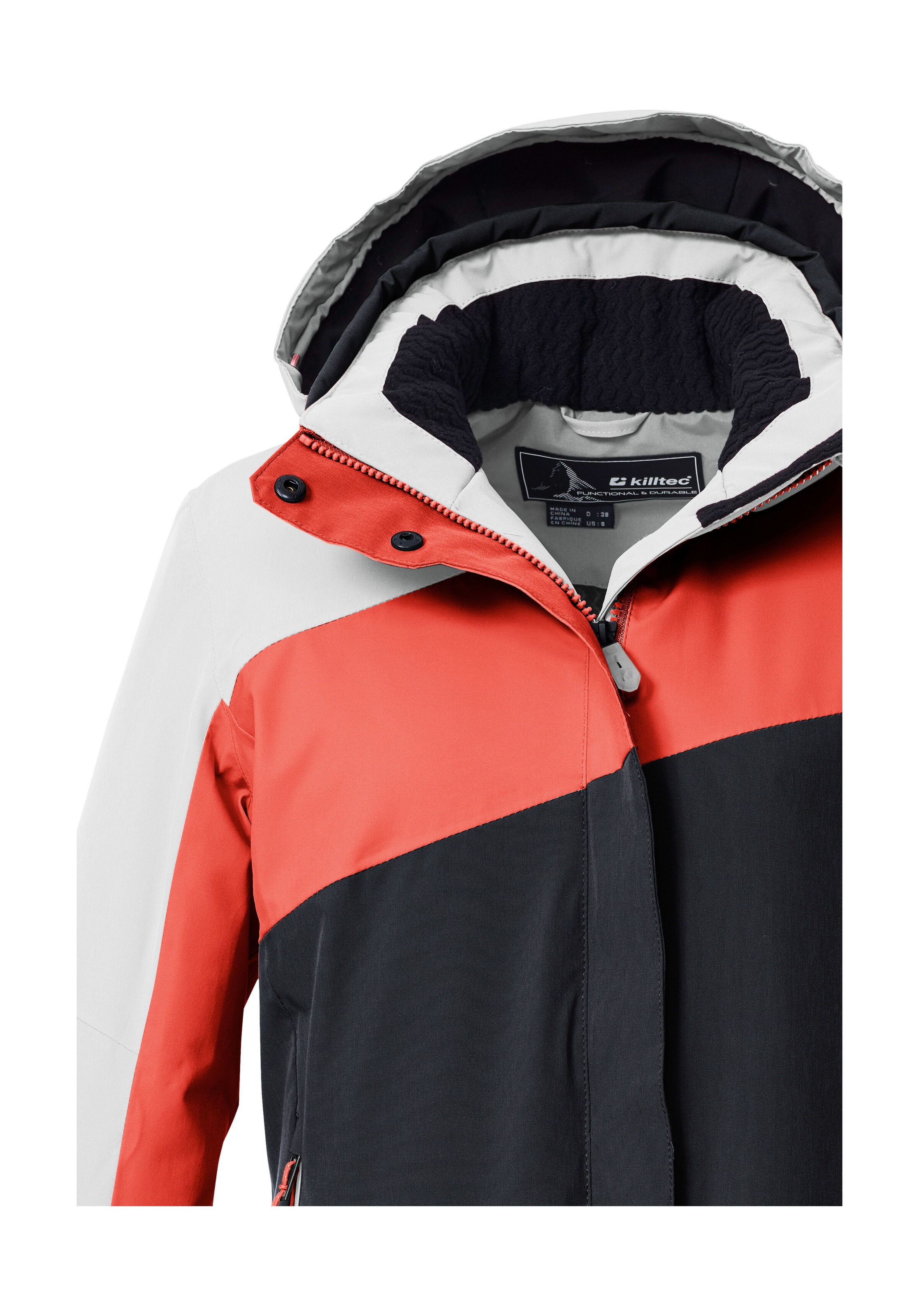 Killtec Skijacke »KSW 26 WMN SKI JCKT«, Wind- und wasserdicht, atmungsaktiv, Colourblock-Design, PFAs-frei
