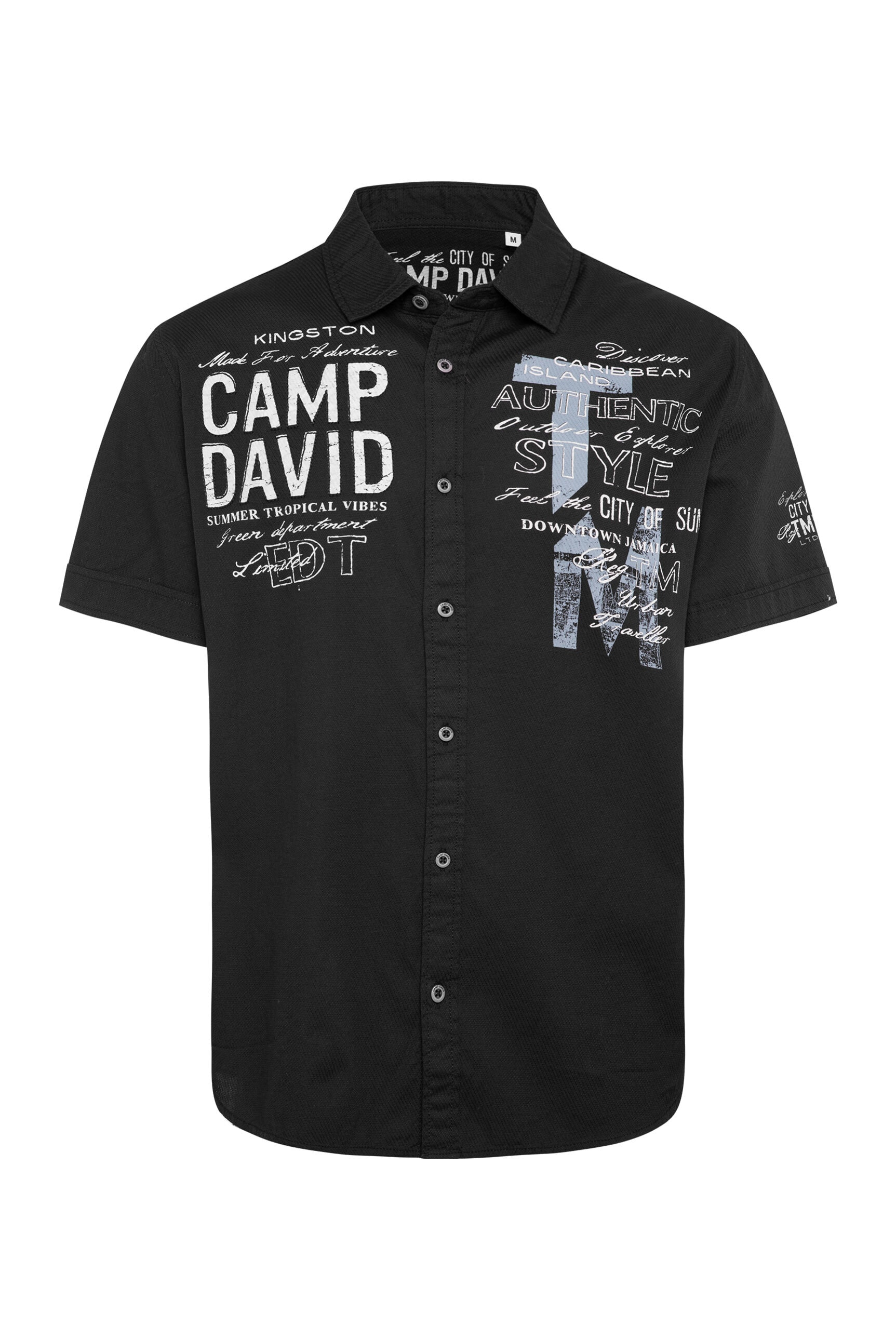 CAMP DAVID Kurzarmhemd, mit Webstruktur