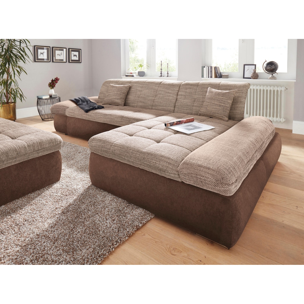 DOMO collection Ecksofa »PB Moric wahlweise mit Bettfunktion + Armteilverstellung, Schlafsofa«