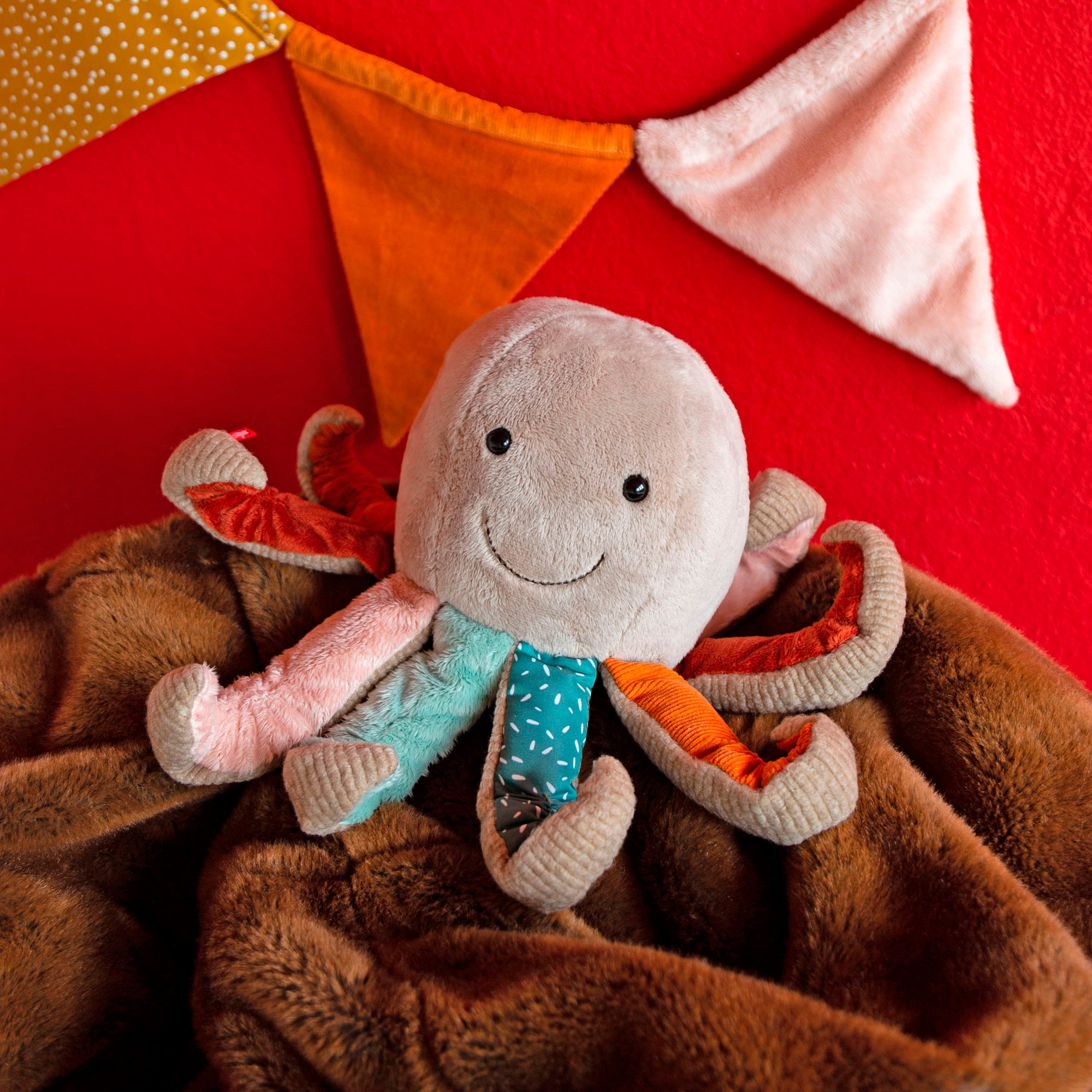 Sigikid Kuscheltier »Patchwork Sweety Yellow, Krake«