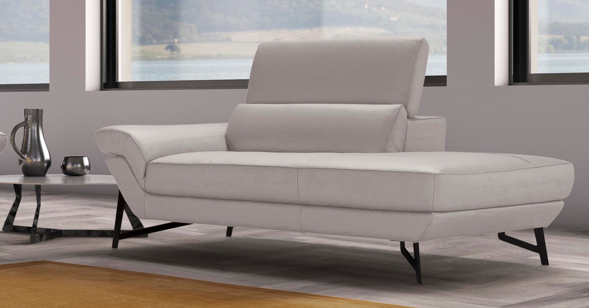 Egoitaliano Ottomane "Narcisa, Designsofa", mit verstellbarer Kopfstütze, Solitärmöbel als Blickfang