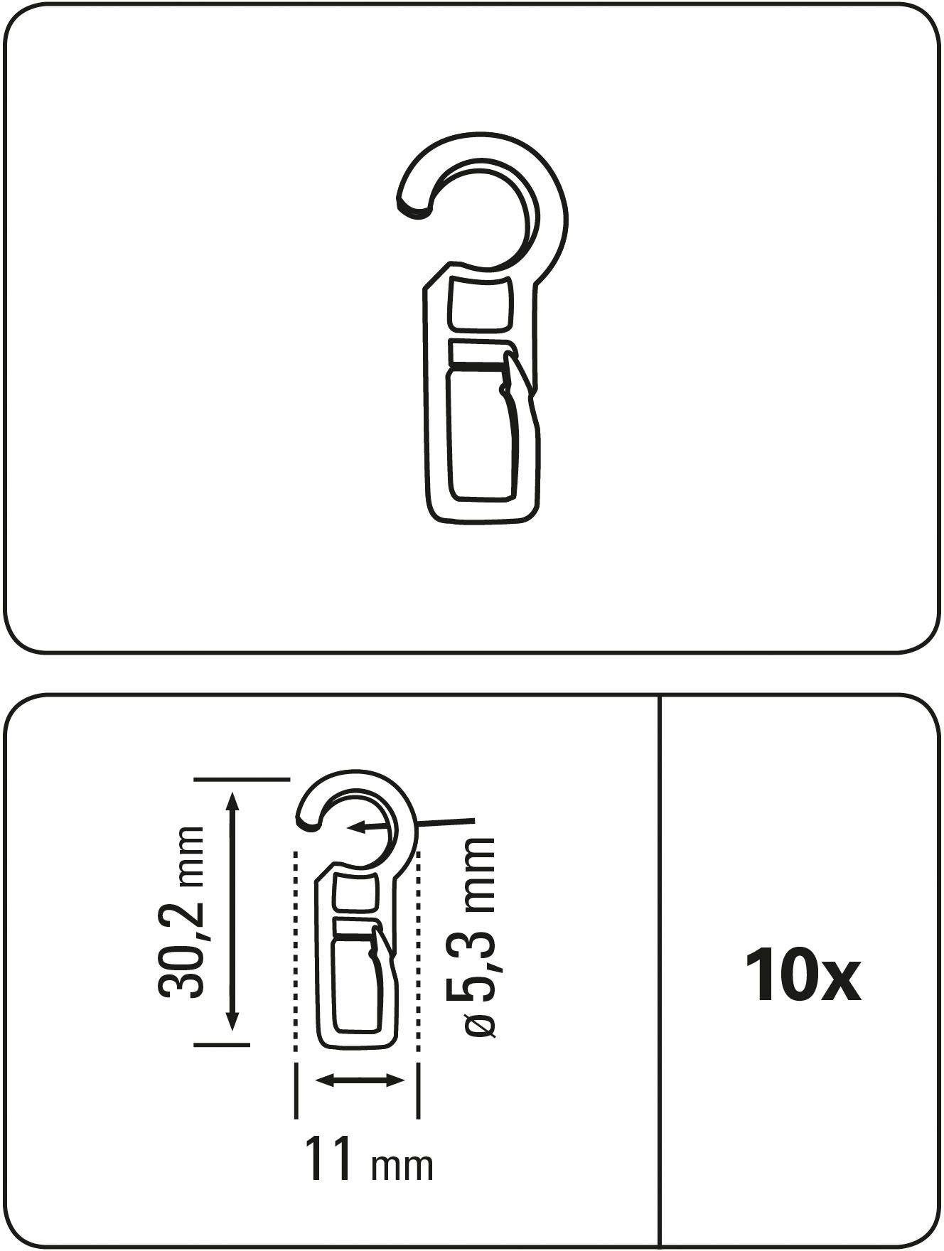 GARDINIA Faltenclip, (10 | 16 BAUR Serie mm Einzelprogramm Ø bestellen St.), Memphis