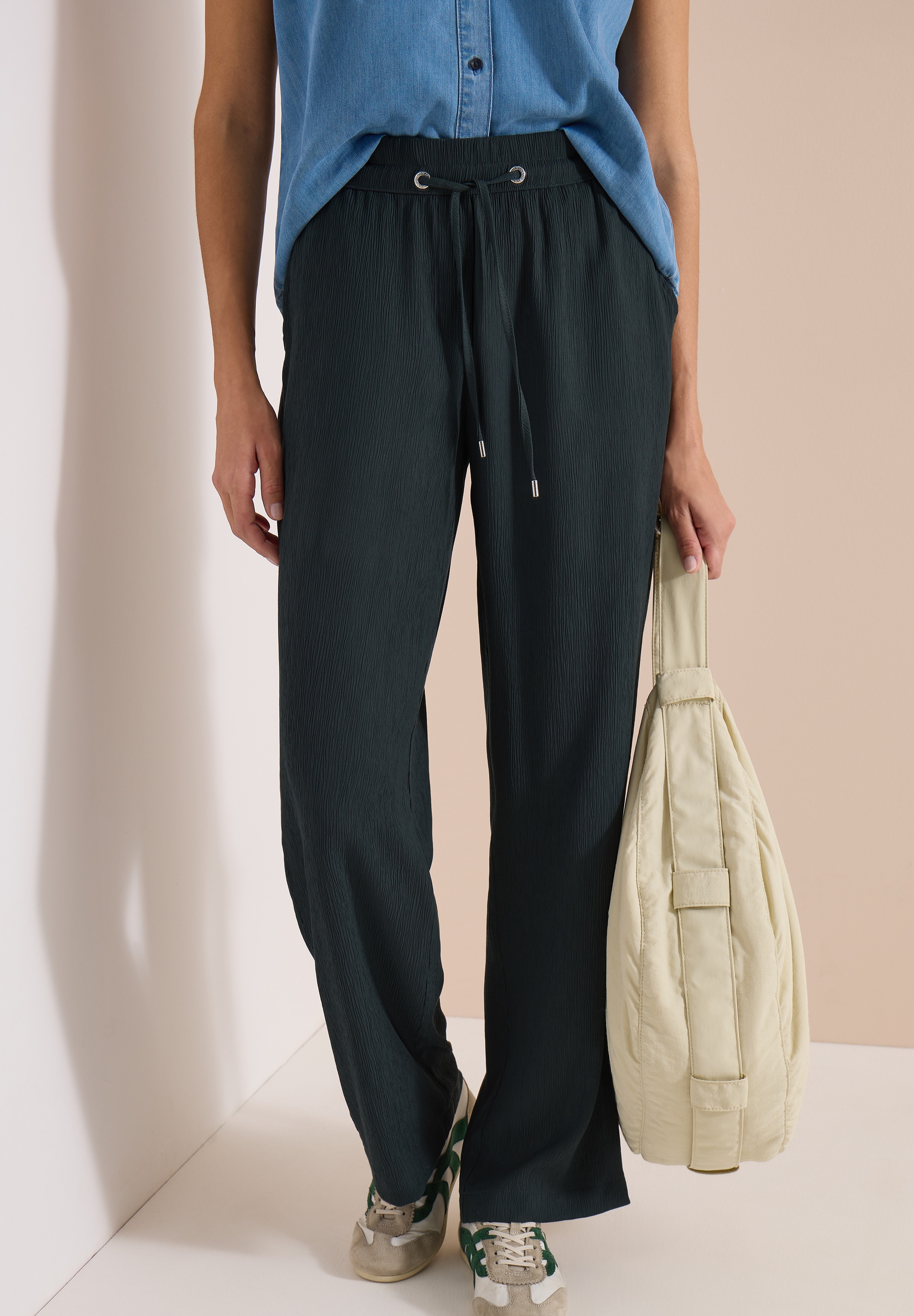 Cecil Stoffhose "Style Neele" Sommerhose in Struktur-Optik