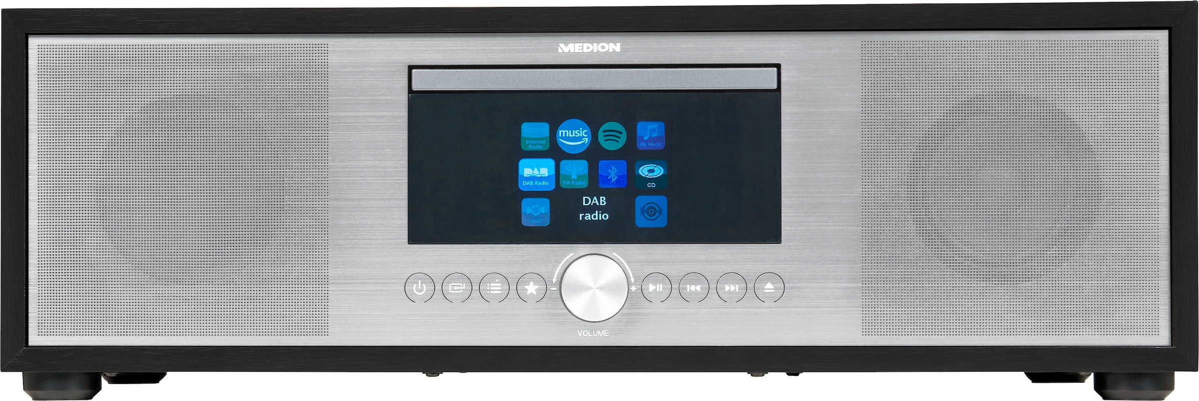 Medion® Internet-Radio »All-In-One Audio System LIFE® P-Serie«, (Bluetooth-LAN (Ethernet)-WLAN Internetradio-Digitalradio (DAB+)-UKW mit RDS-FM-Tuner 80 W)