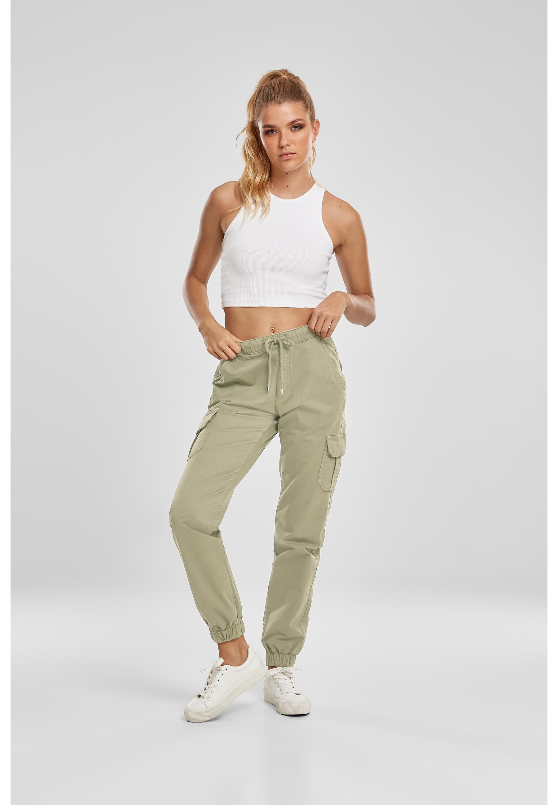 URBAN CLASSICS Cargohose »Urban Classics Damen Ladies High Waist Cargo Jogging Pants«, (1 tlg.)