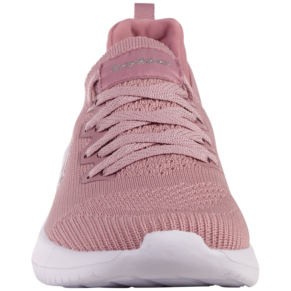 Sneaker LOTTO, Damen, Gr. 38, silber (dunkelrose, silber), Textil, unifarben, Schuhe Sneaker, - ohne Bücken, ohne Schnüren 2