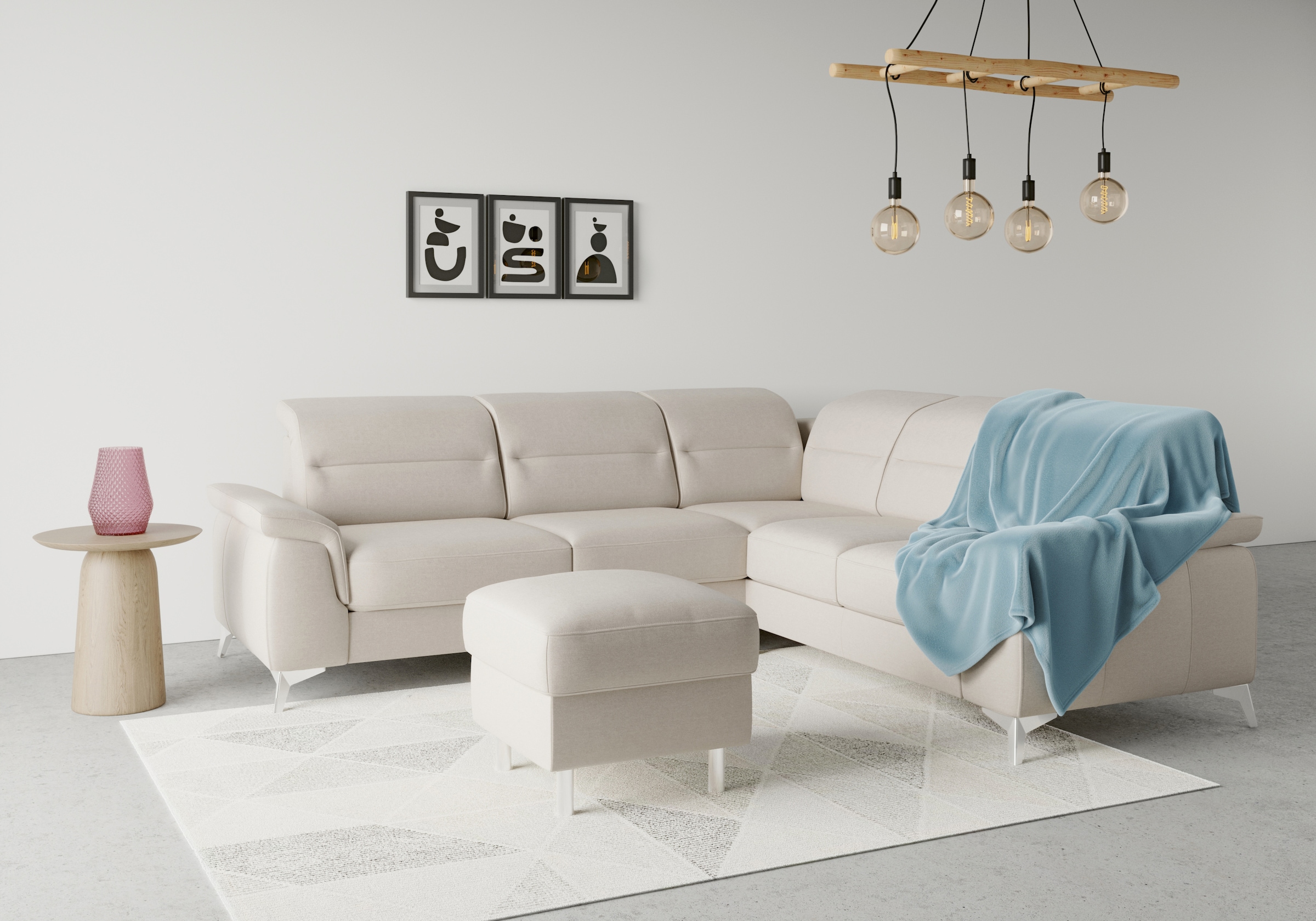 sit&more Ecksofa "Sinatra L-Form" optional mit Kopfteilverstellung und Armteilfunktion
