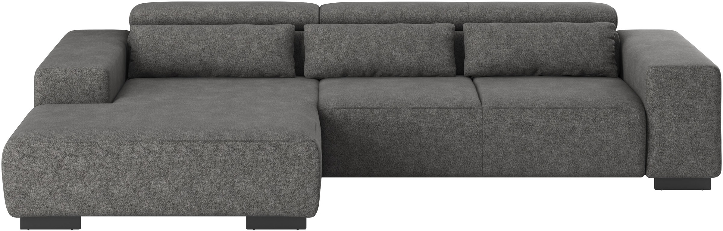COTTA Ecksofa »Side L-Form, mit Kopfteilverstellung & 3 Nierenkissen«, optional motorische Sitztiefenverstellung