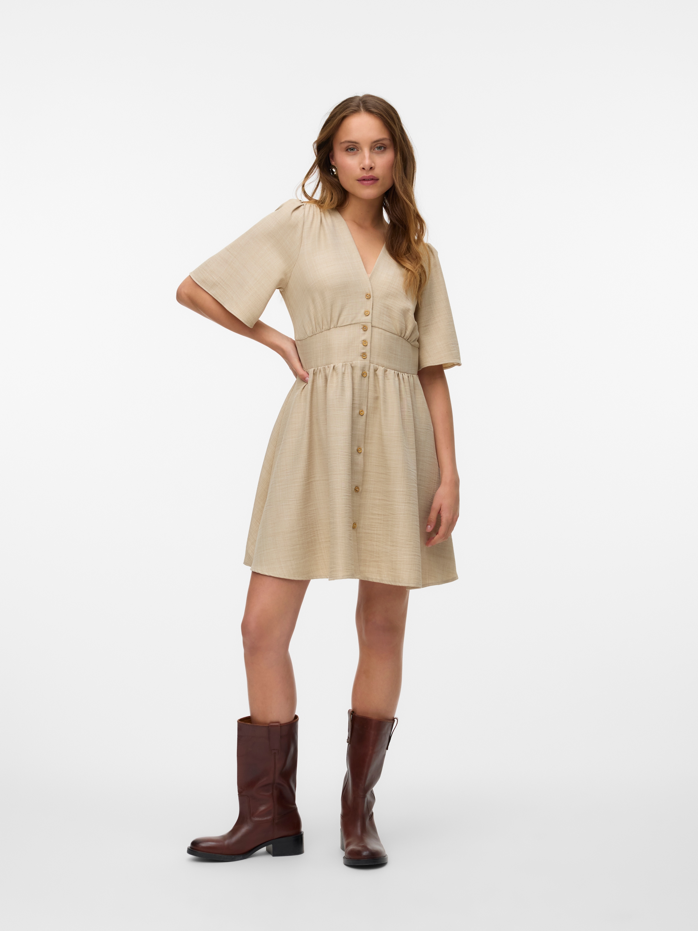 Vero Moda Minikleid "VMMELANEY 2/4 SHORT DRESS WVN NOOS" günstig online kaufen