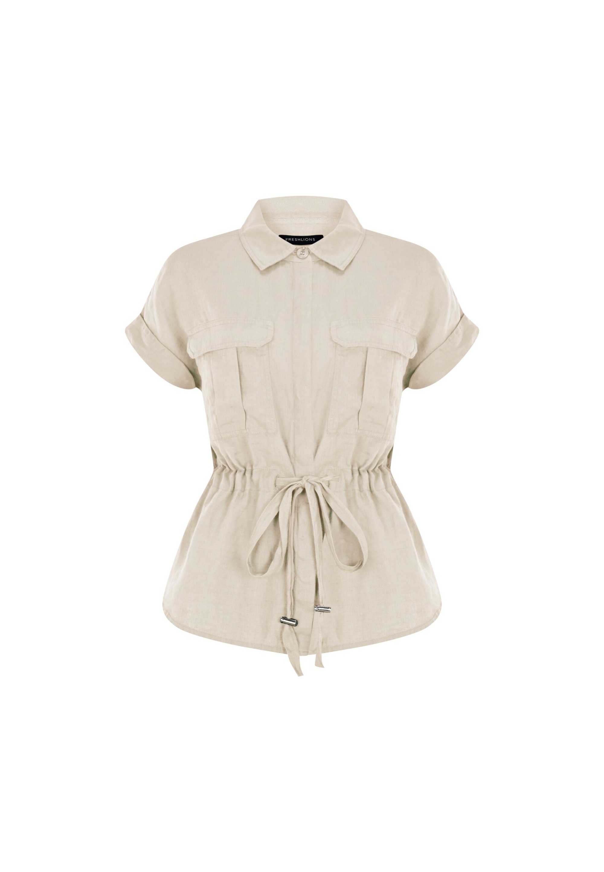 Thumbnail - freshlions Klassische Bluse "Zoey" 1 Stk. mit Bindeband in der Taille