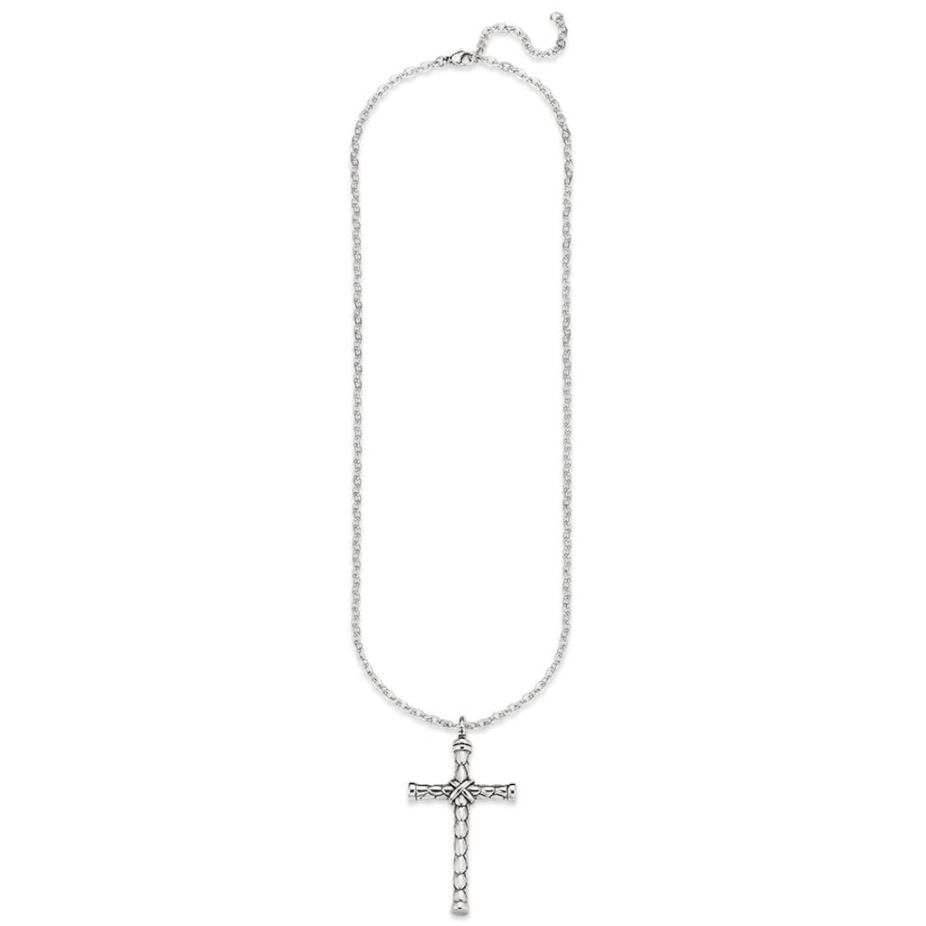 Bruno Banani Kette mit Anhänger »Schmuck Geschenk, Halskette Kreuz Ankerkette Silber«