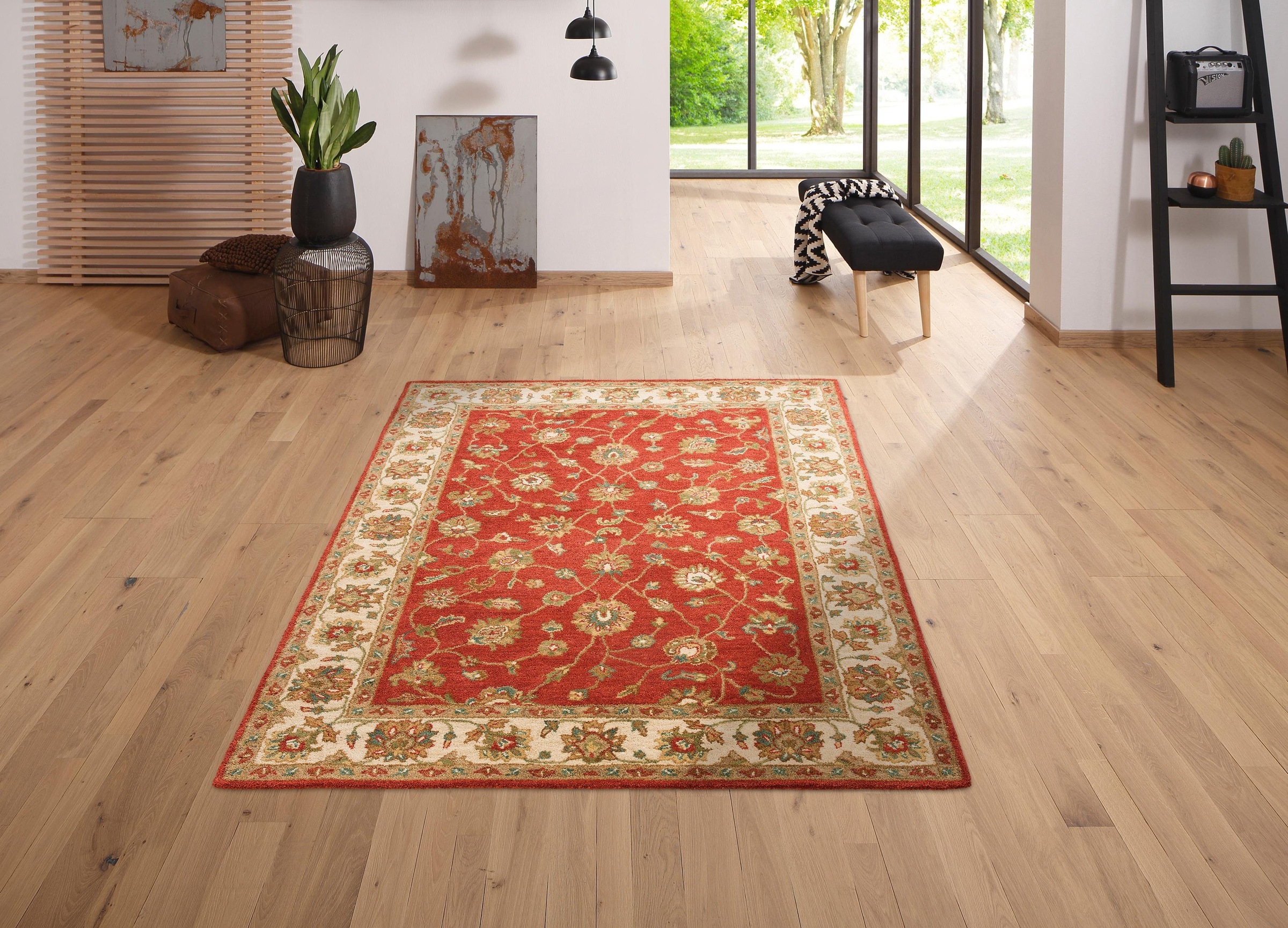 my home Wollteppich "Sahil" rechteckig 14 mm Höhe reine Wolle, Orient-Optik günstig online kaufen