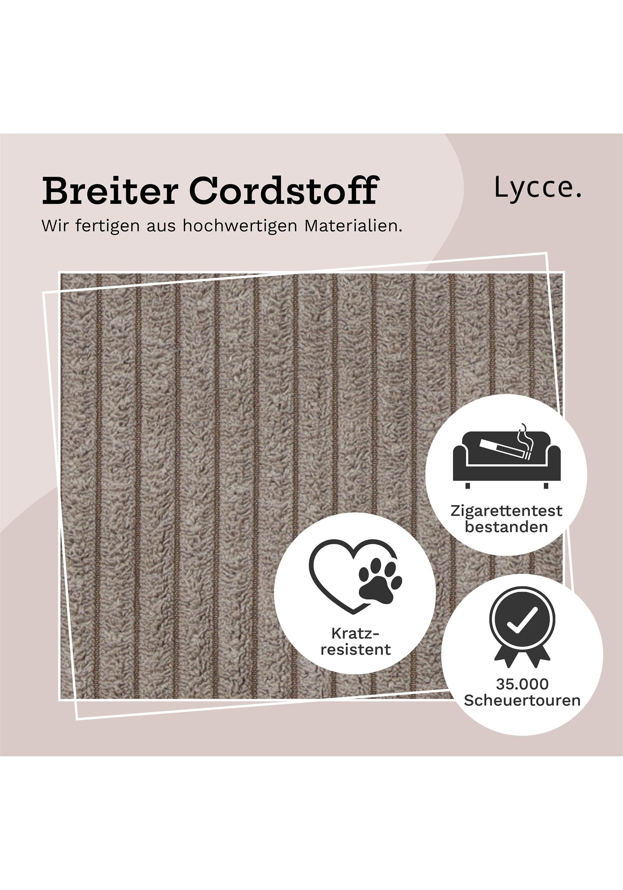 Lycce Wäschekorb »Wäschekorb Wäschekorb Cord 1er Pack«