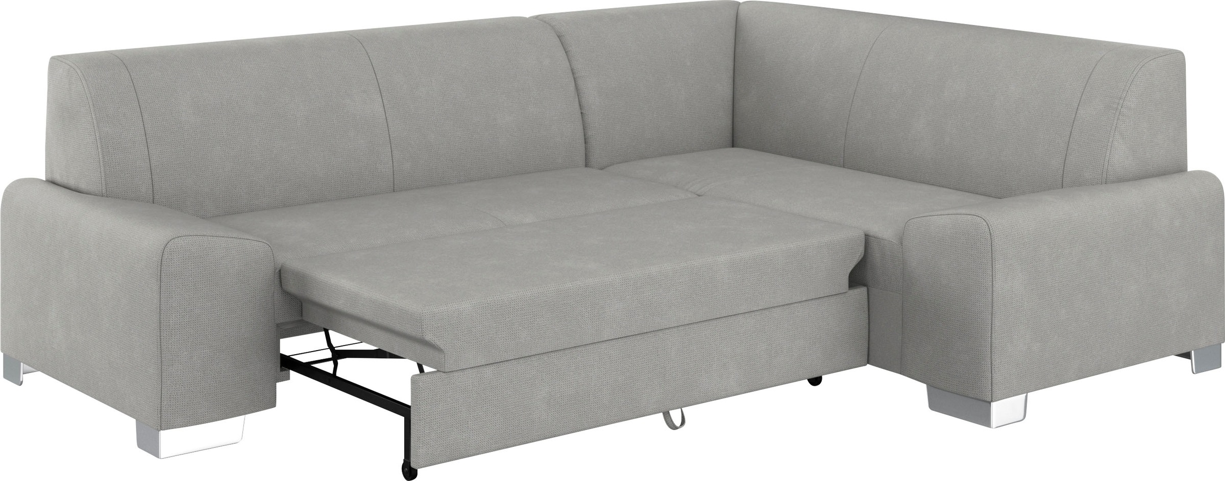 DOMO collection Ecksofa »Anzio in kubischer Formensprache, flache Armlehnen, L-Form«, Wahlweise mit Bettfunktion und Federkern für hohen Sitzkomfort