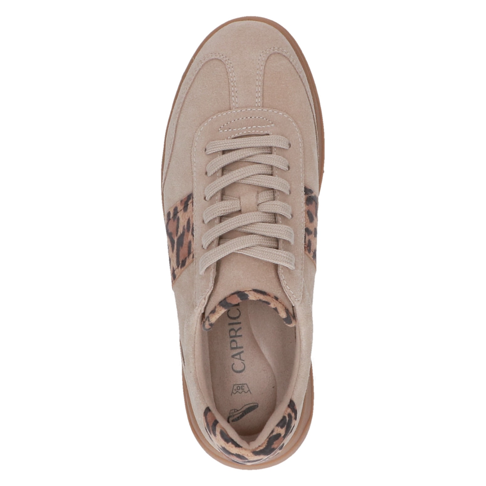 Caprice Sneaker, Freizeitschuh, Halbschuh, Schnürschuh mit Besätzen in Leooptik