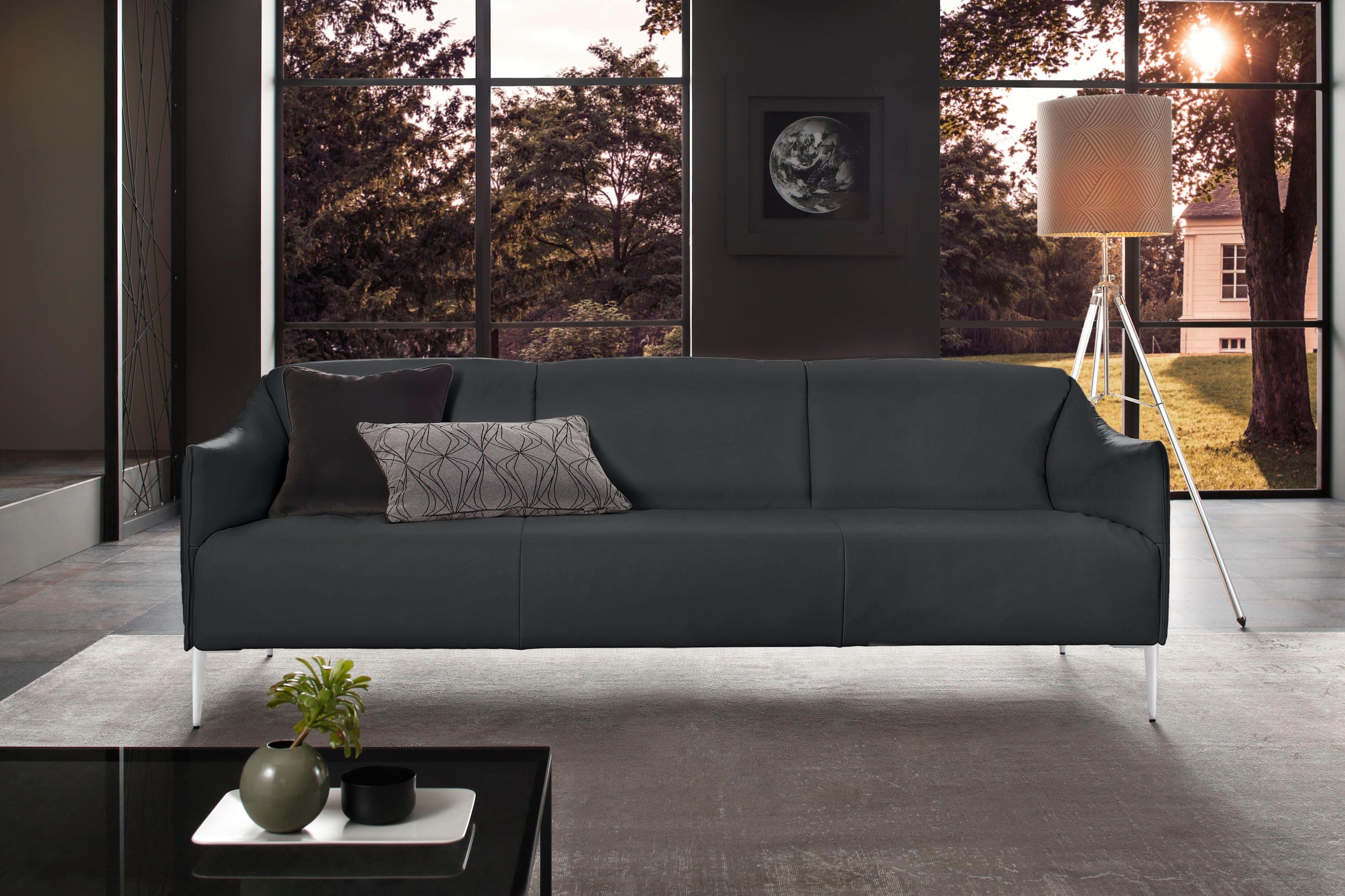 W.SCHILLIG 3-Sitzer »sally«, mit Metallfüßen in Chrom glänzend, Breite 224 cm