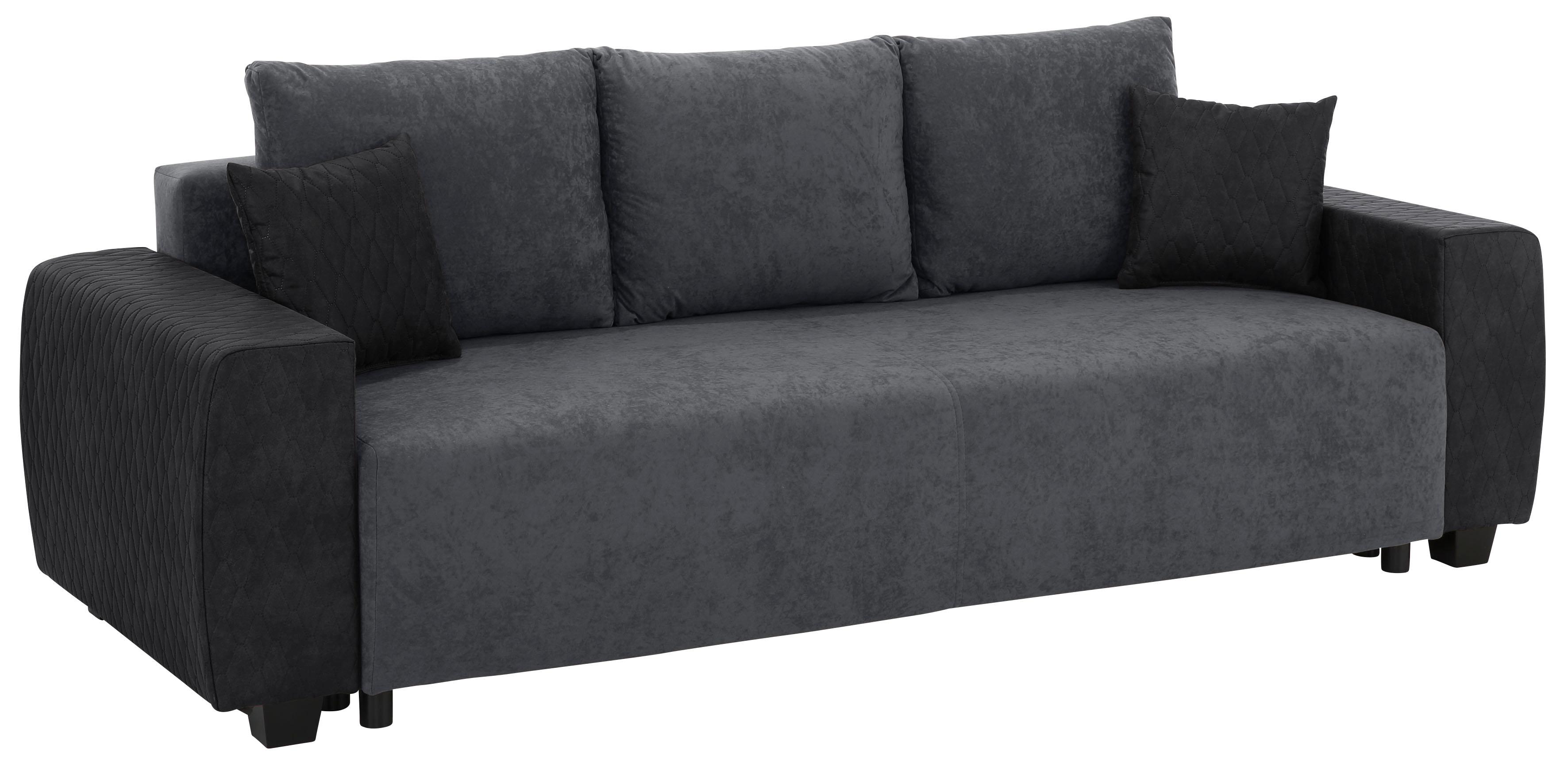 OTTO home Schlafsofa "Bella, B: 241 cm, Liegefl. 142x194 cm" Schlaffunktion, Bettkasten & 2 Zierkissen, Federkern