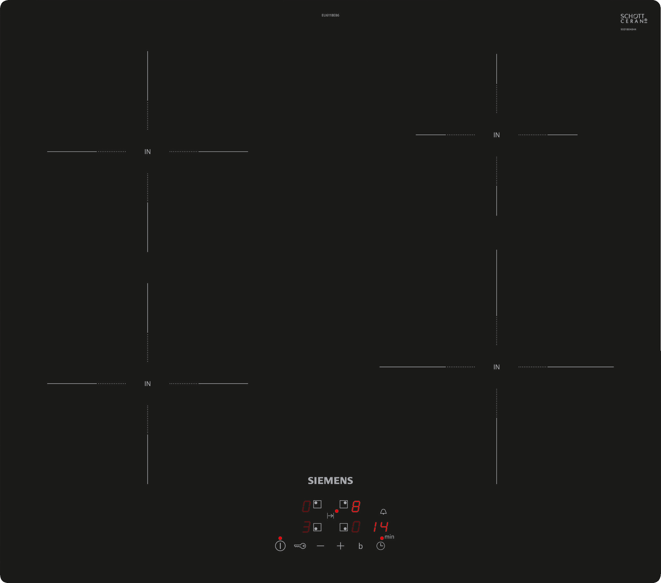 SIEMENS Induktions-Kochfeld "EU611BEB6E" touchControl Funktion für Bedienun günstig online kaufen