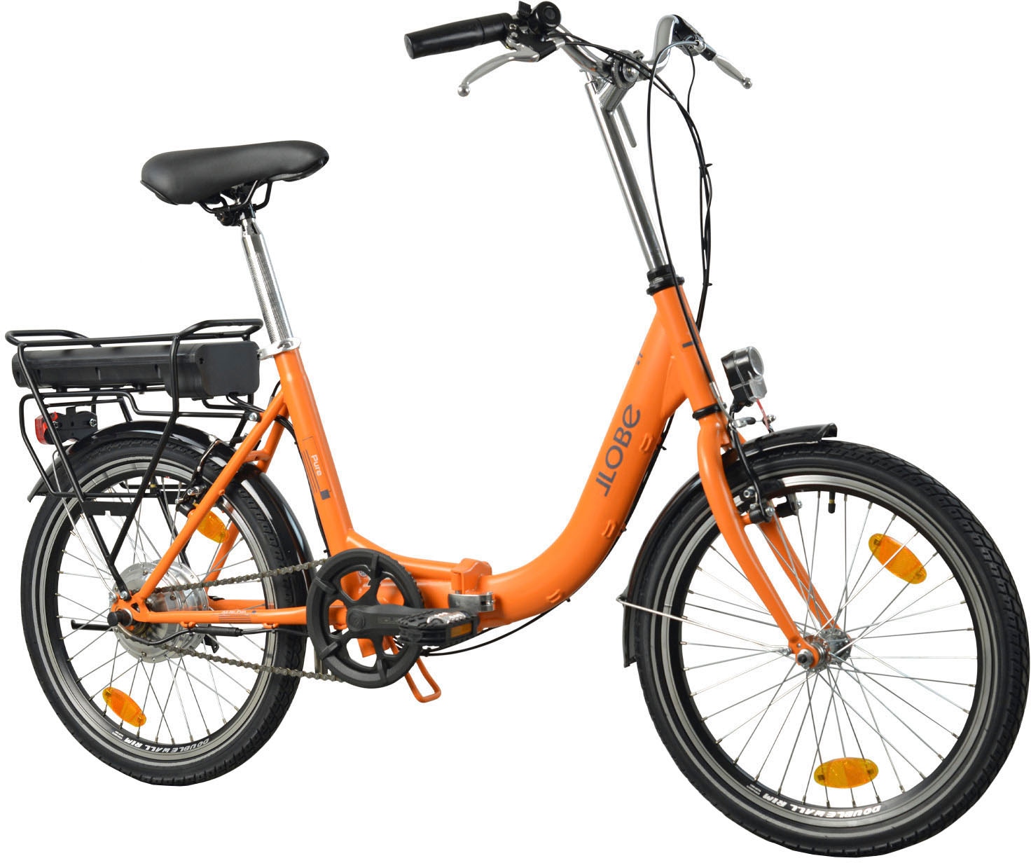 LLobe E-Bike »Elektro Faltrad 20" Pure orange«, Heckmotor 250 W