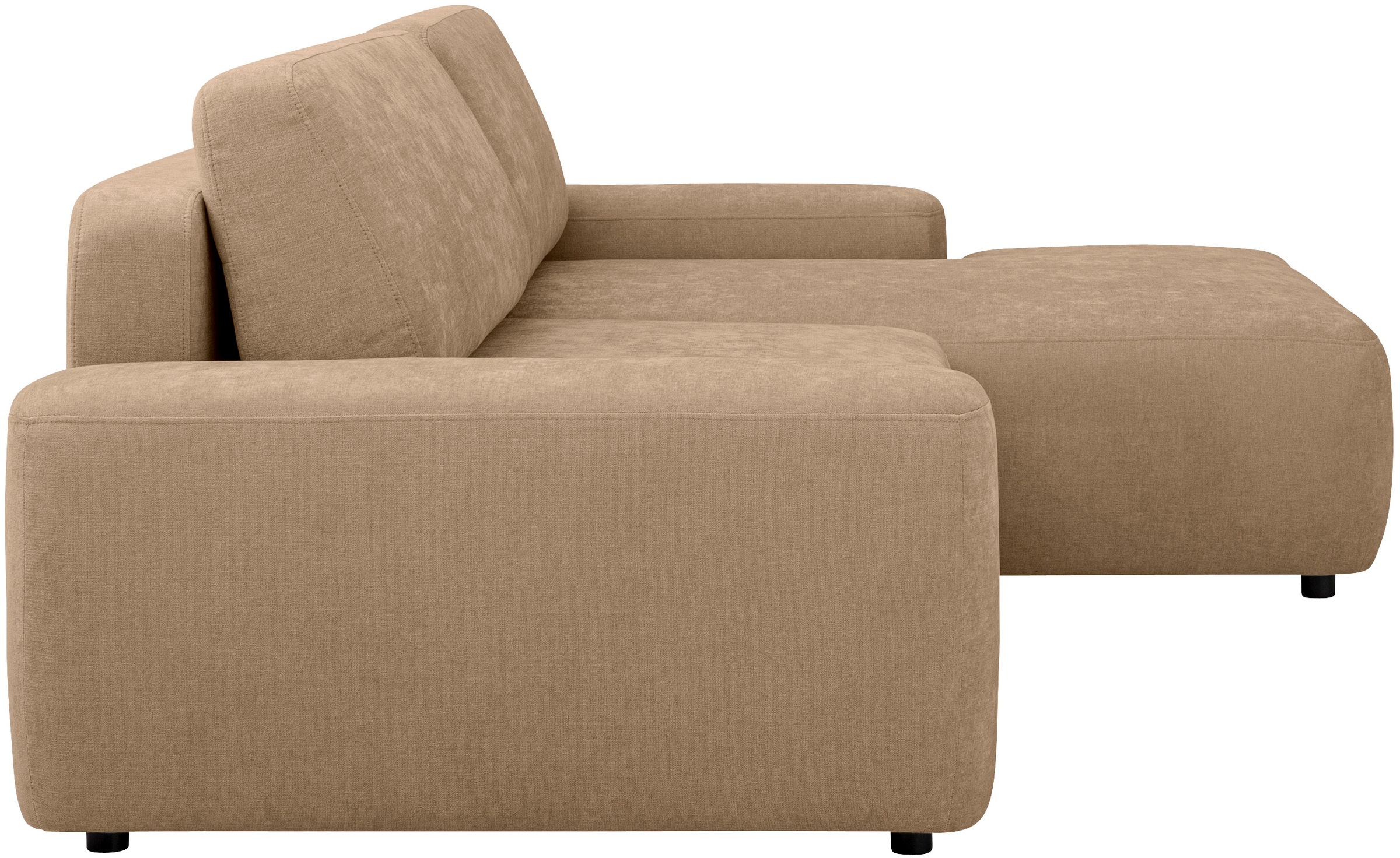 INOSIGN Ecksofa »TORGE (264cm), Schlafsofa in Cord, Samtvelours o Struktur fein, L-Form«, Schlaffunktion, Bettkasten, Liegefläche: 125/210 cm