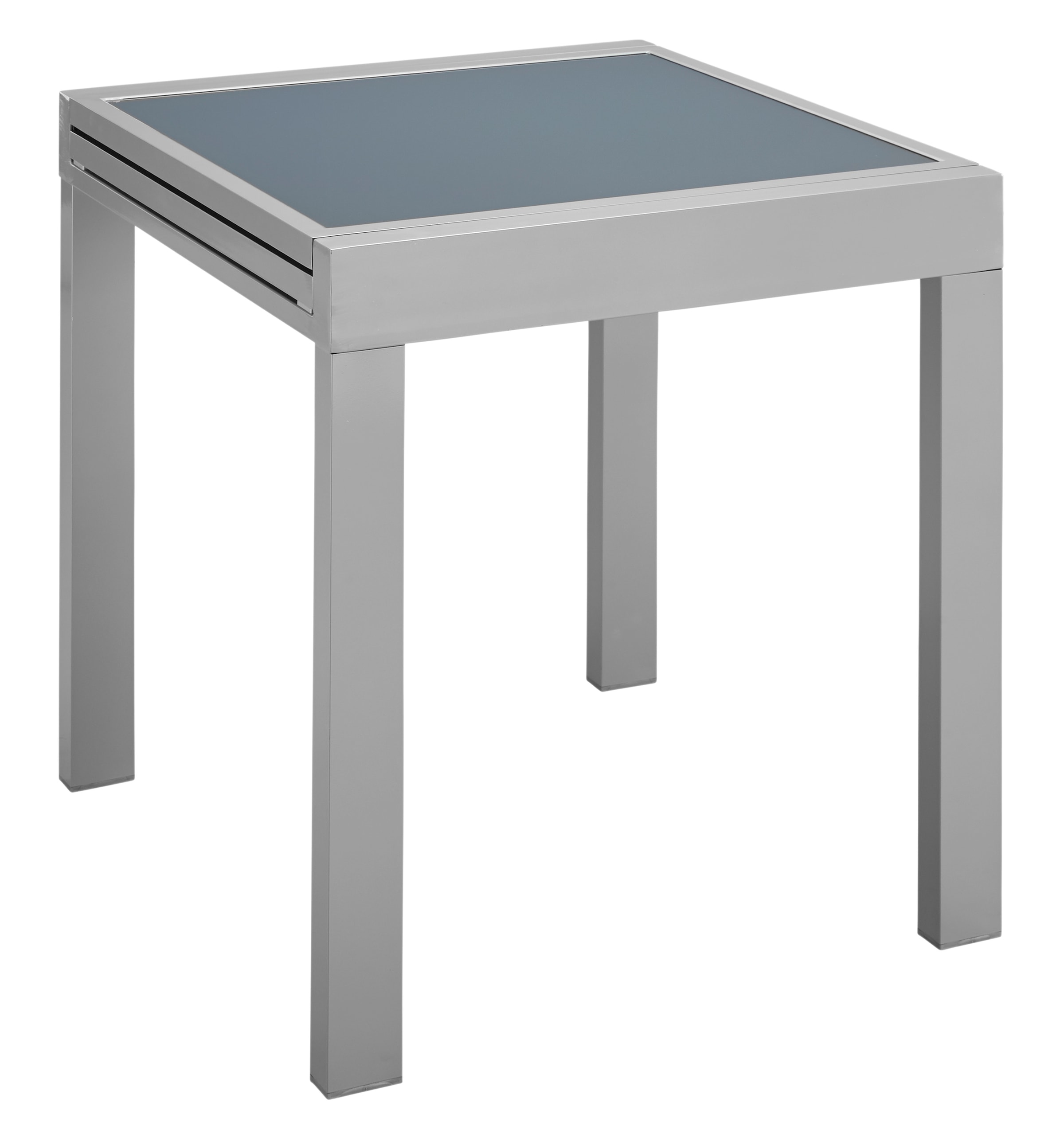 MERXX Balkonset »Lima«, (3 tlg., 2x Klappsessel, 1x Ausziehtisch 65(130)x65 cm), pulverbeschichtetes Aluminium, aus 100% Polyester, für 2 Personen