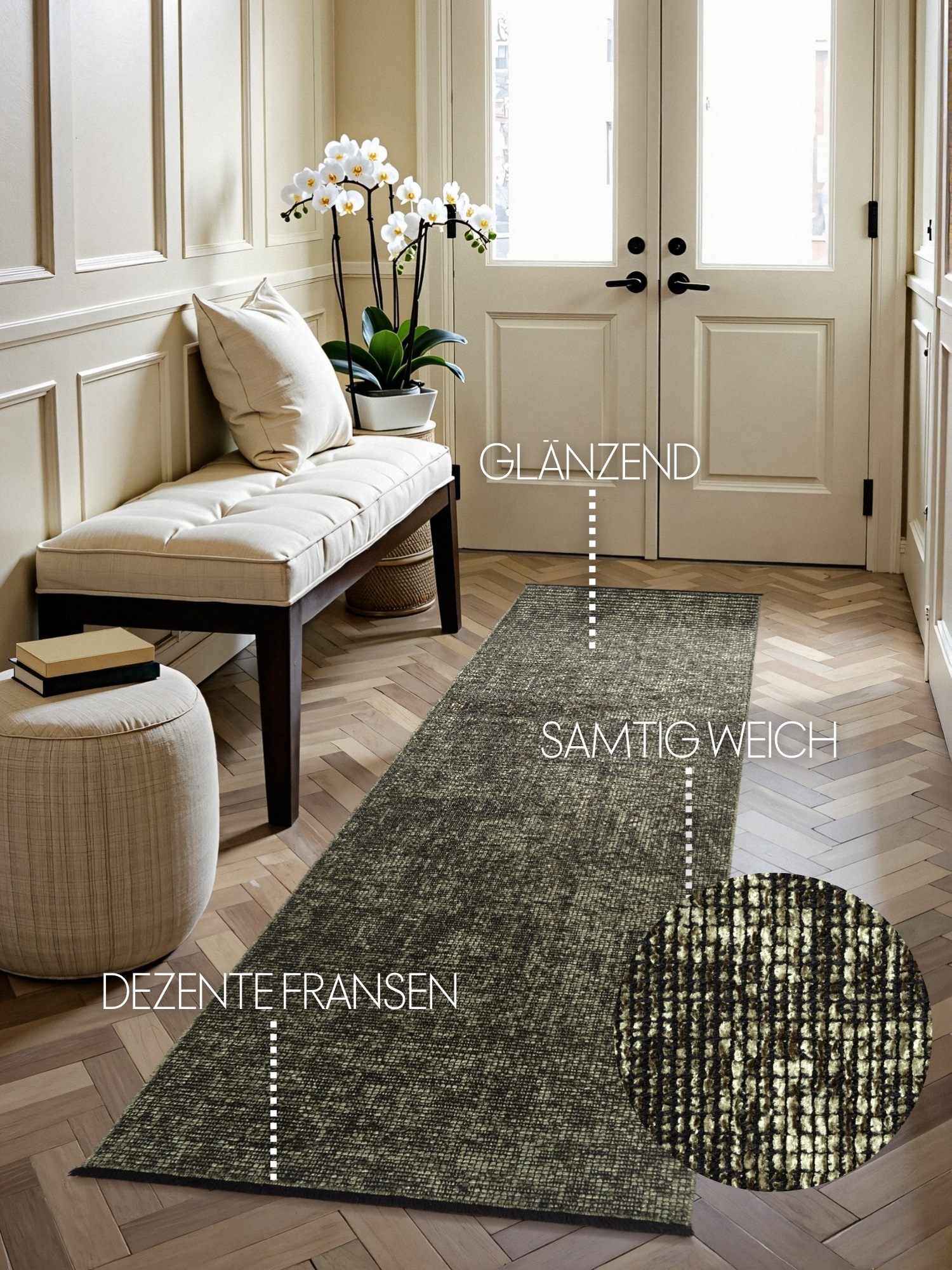 ELLE DECORATION Teppich "Prisma" rechteckig 5 mm Höhe Glanz-Effekt, Karo De günstig online kaufen