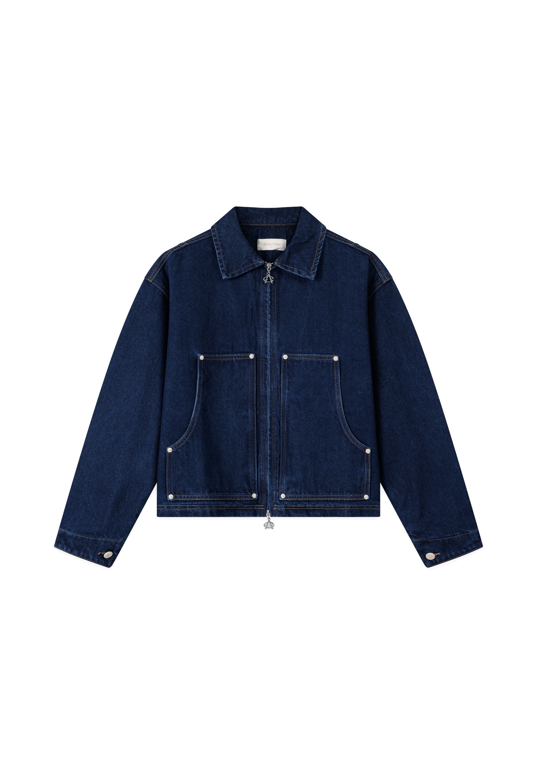 Another Cotton Lab Jeansjacke "Another Cotton Lab Another Indigo Jacket" 1 Stk. tlg. ohne Kapuze