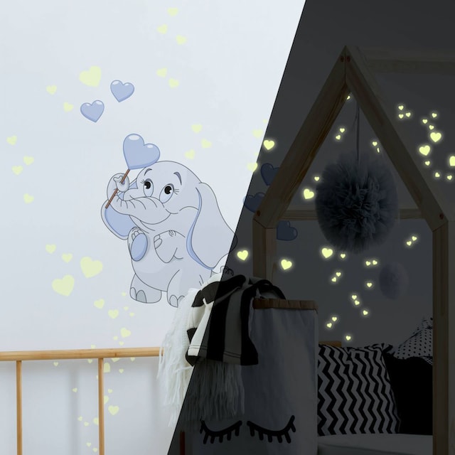 Wall-Art Wandtattoo »Elefantenbaby Leuchtsticker«, (1 St.) bestellen | BAUR