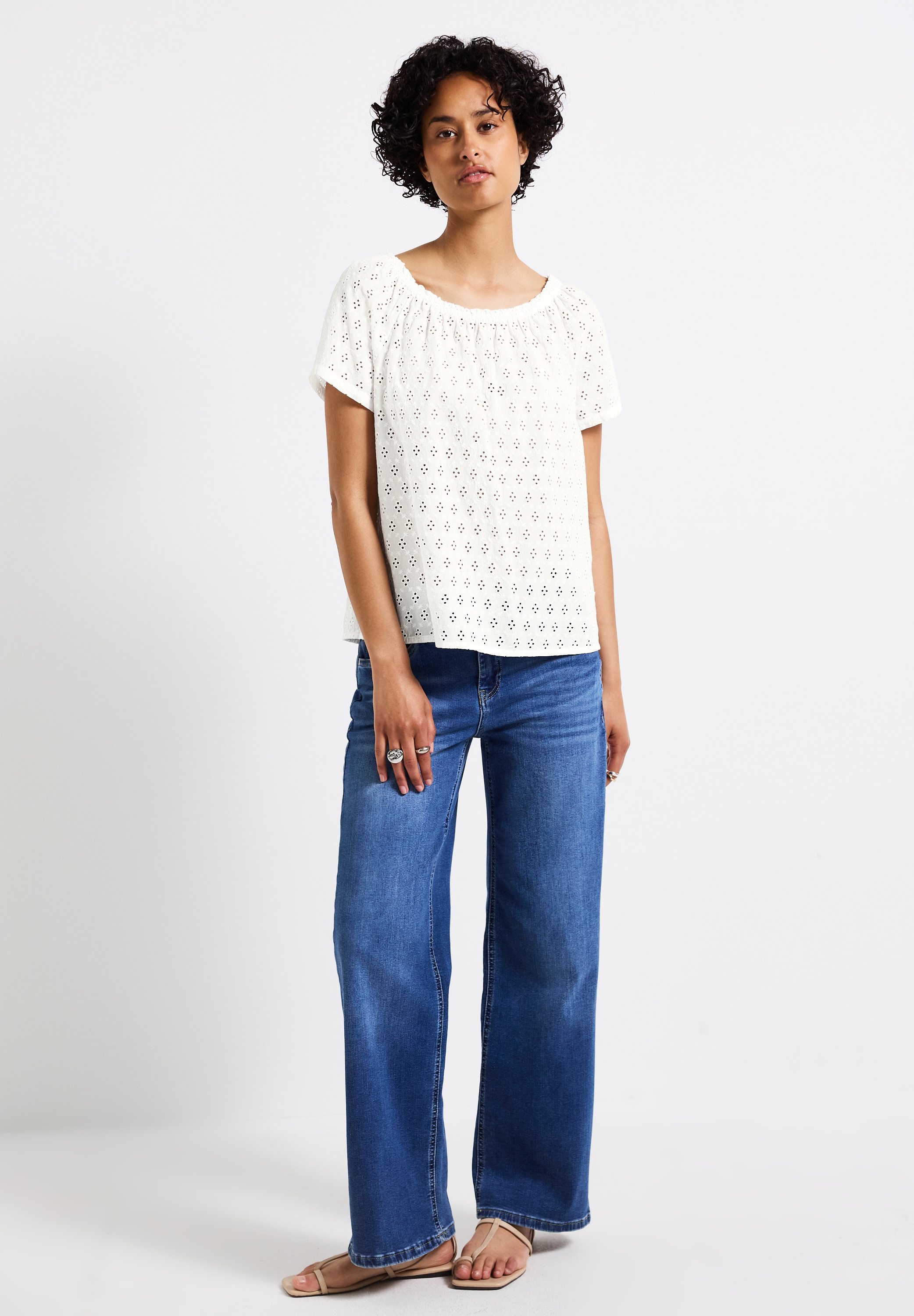 STREET ONE Carmenbluse, aus reiner Baumwolle