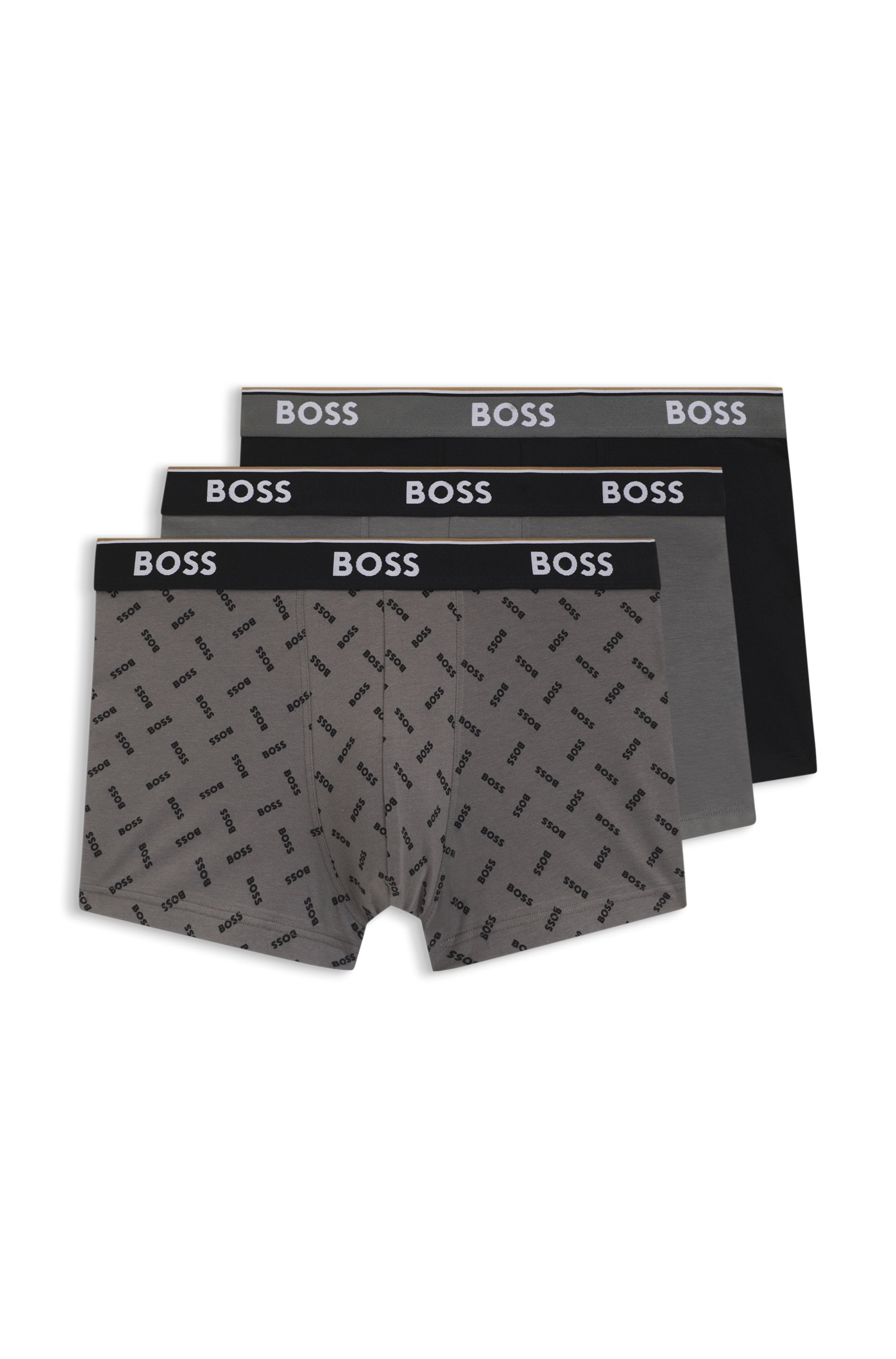BOSS Trunk Packung, 3 Stk. aus Stretch-Baumwolle, elastischer Bund, mittlere Bundhöhe